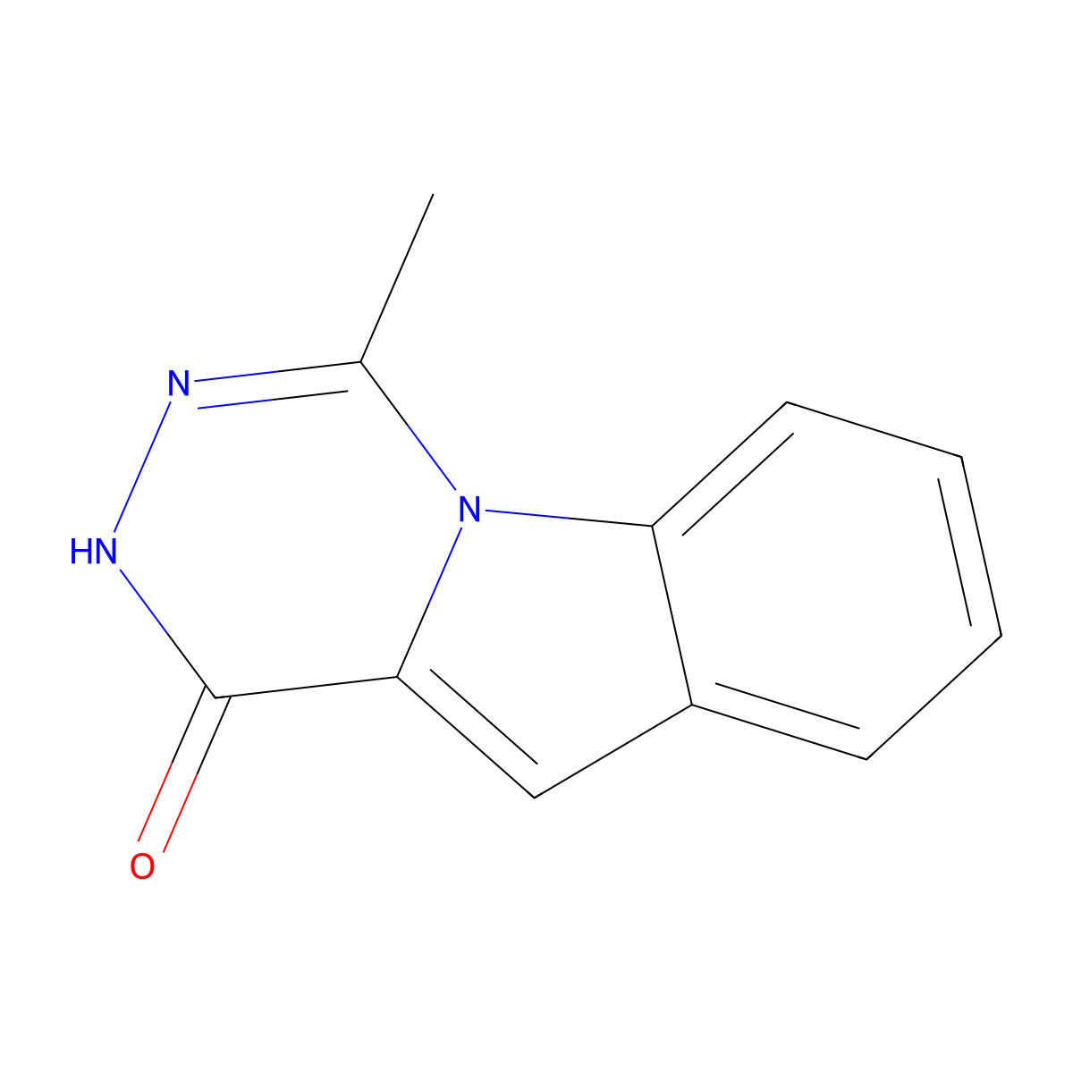 4-Methyl-2H-[1,2,4]triazino[4,5-a]indol-1-one molecular structure, CAS 37574-74-6