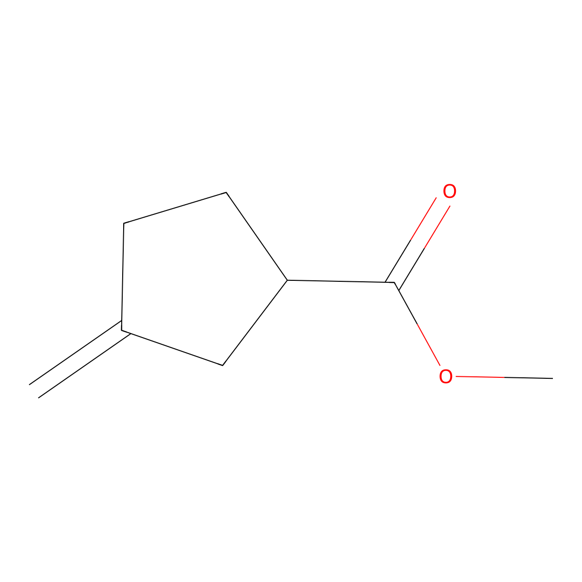 Methyl 3-methylidenecyclopentane-1-carboxylate molecular structure, CAS 37575-80-7