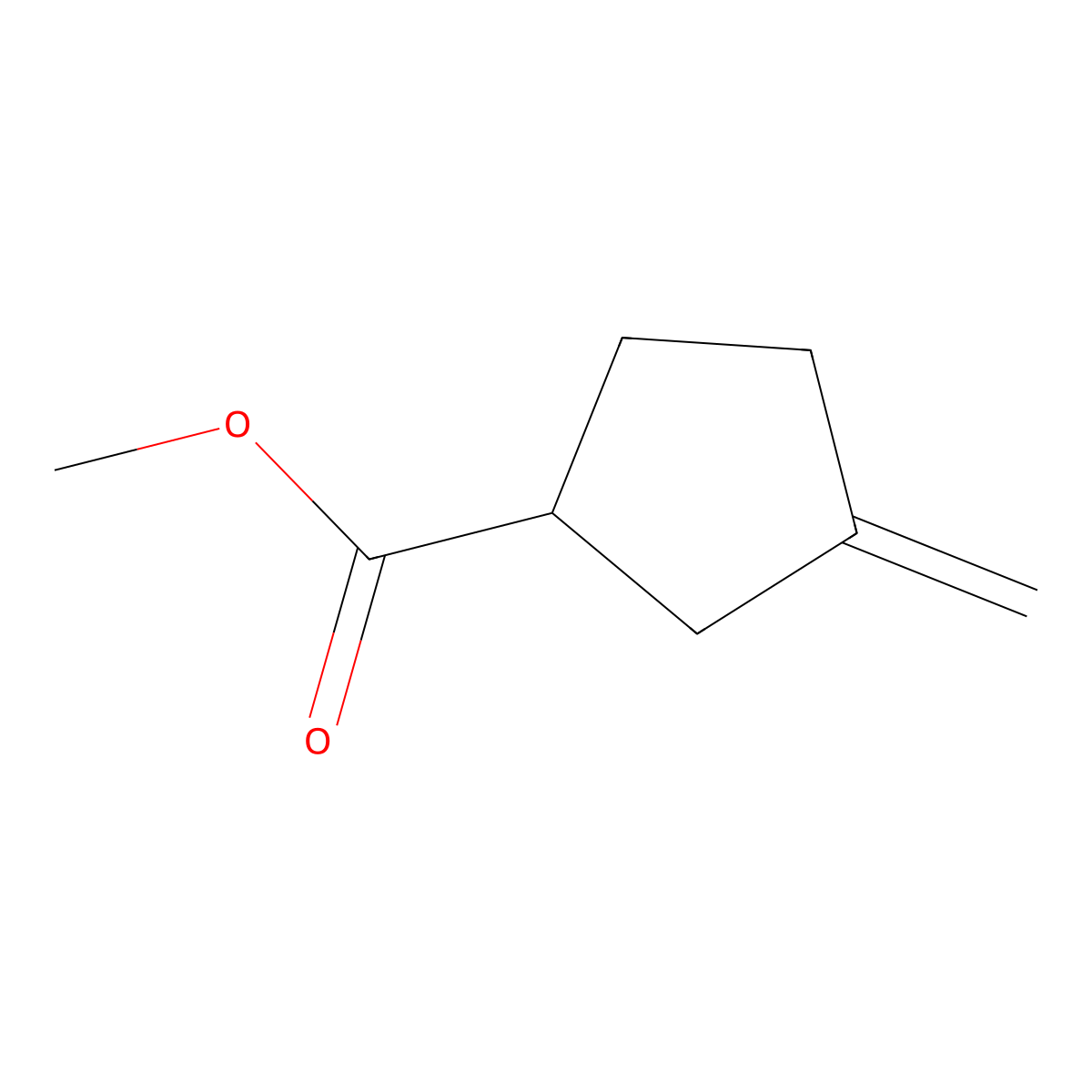 Methyl 3-methylidenecyclopentane-1-carboxylate molecular structure, CAS 37575-80-7