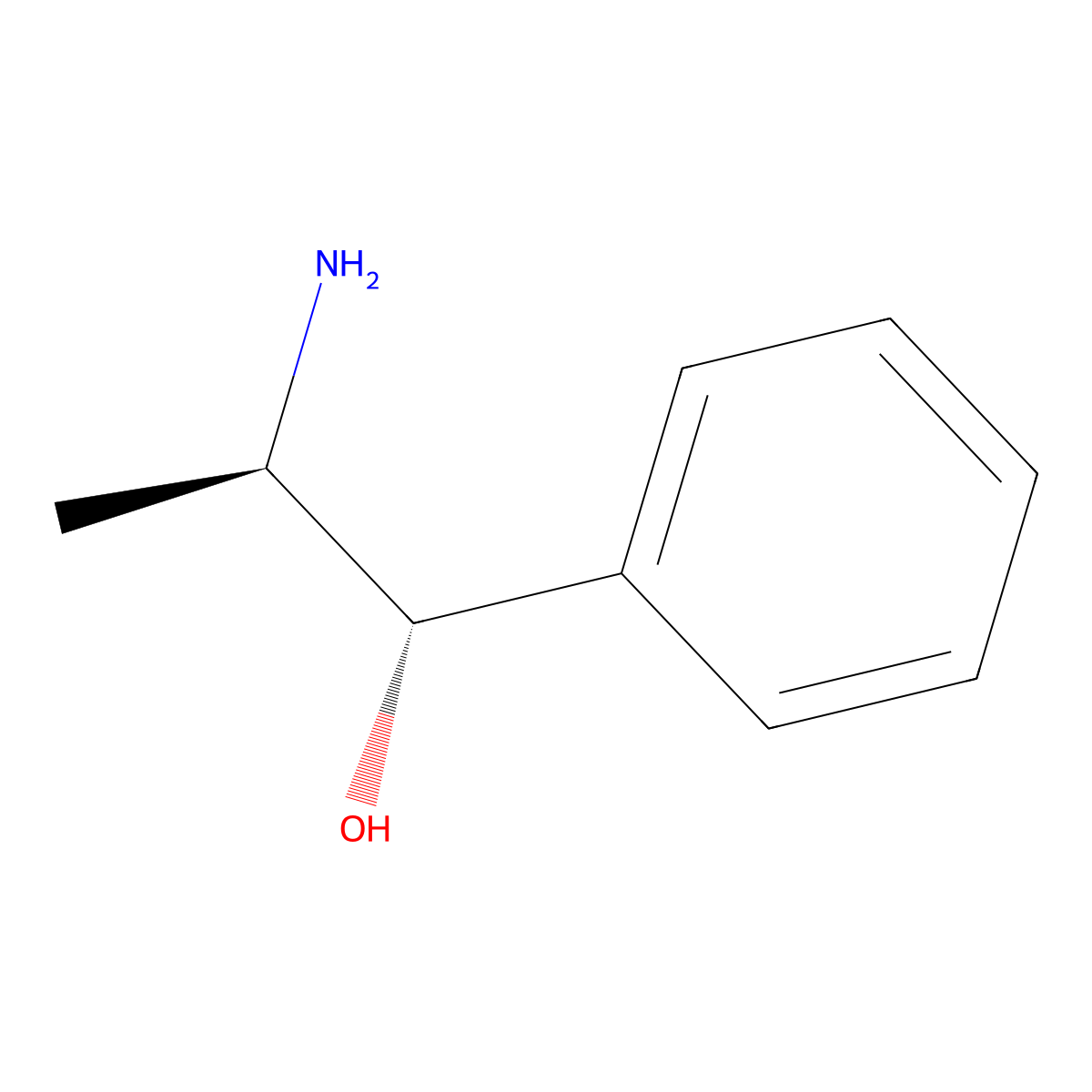 (1S,2R)-2-amino-1-phenylpropan-1-ol molecular structure, CAS 37577-28-9