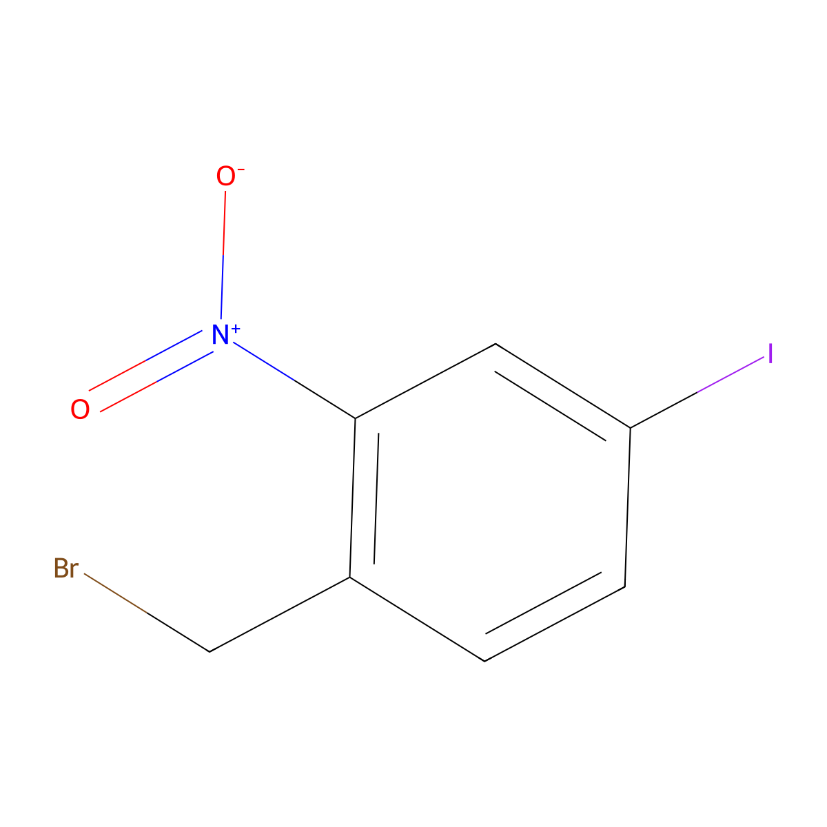1-(Bromomethyl)-4-iodo-2-nitrobenzene molecular structure, CAS 375792-98-6