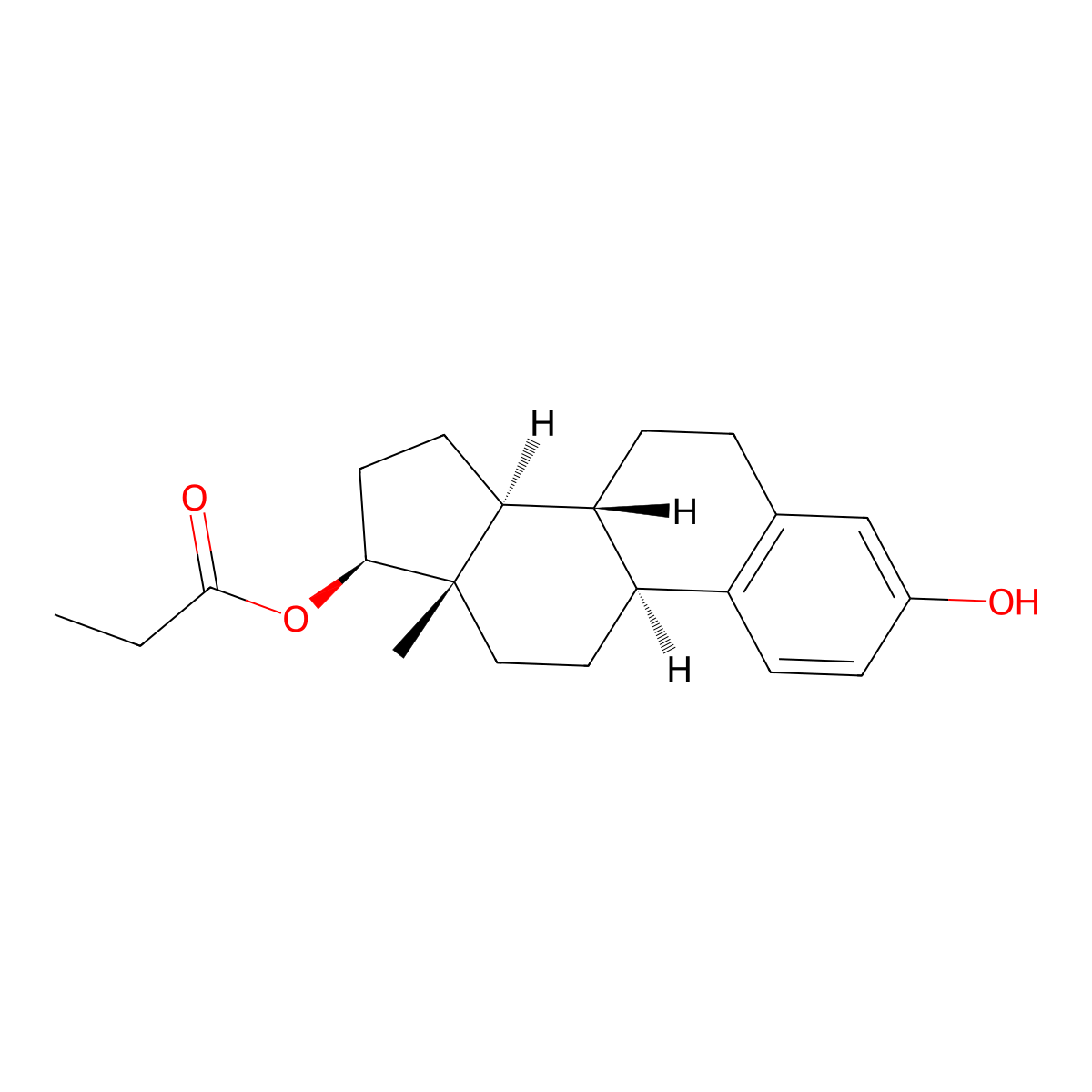 Estradiol, 17-propionate molecular structure, CAS 3758-34-7