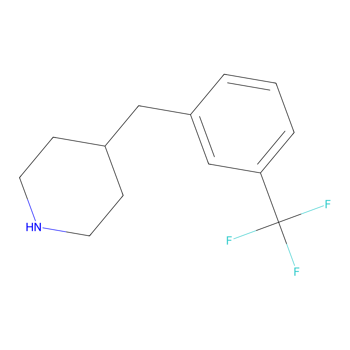4-(3-Trifluoromethyl-benzyl)-piperidine molecular structure, CAS 37581-28-5