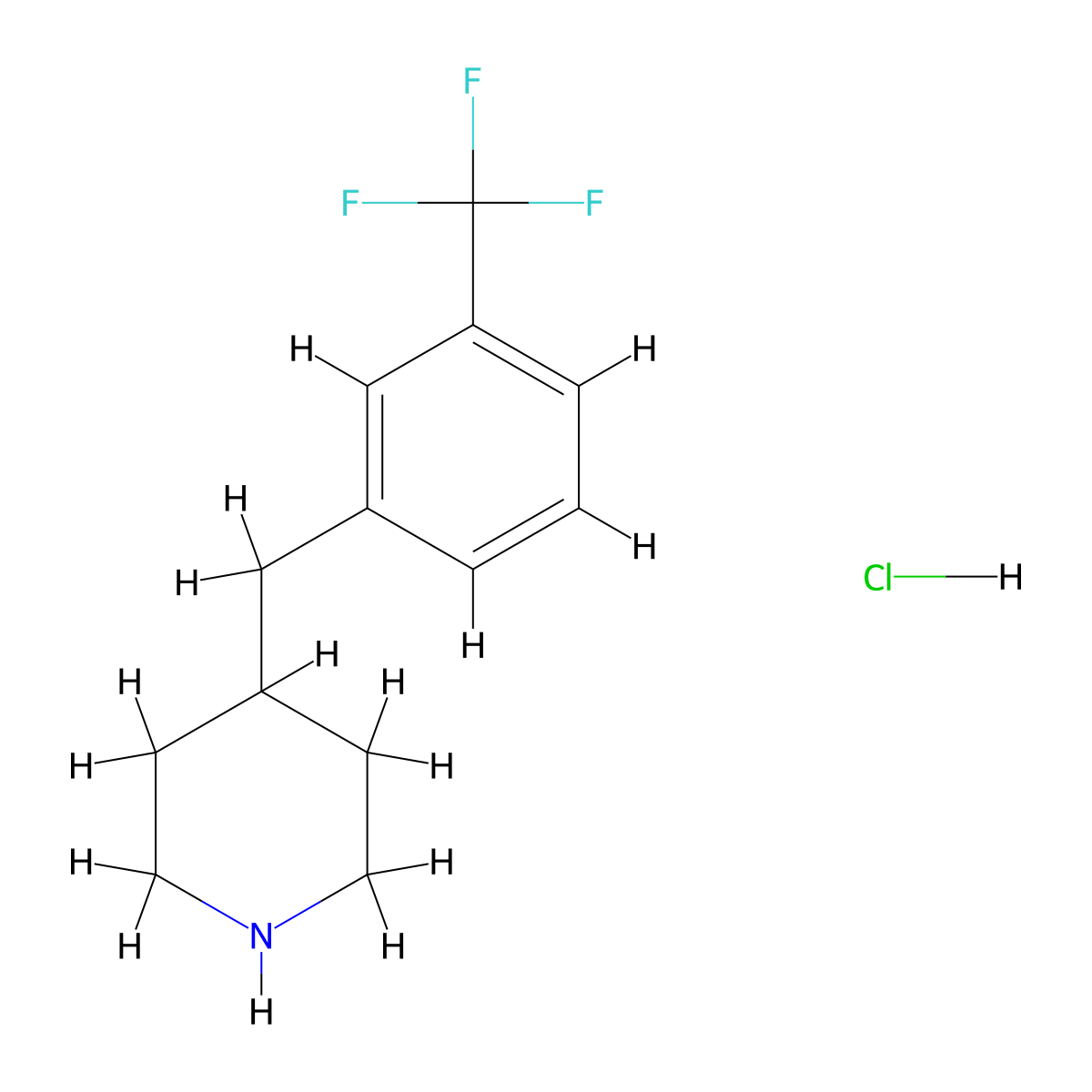 4-(3-Trifluoromethyl-benzyl)-piperidine hydrochloride molecular structure, CAS 37581-29-6