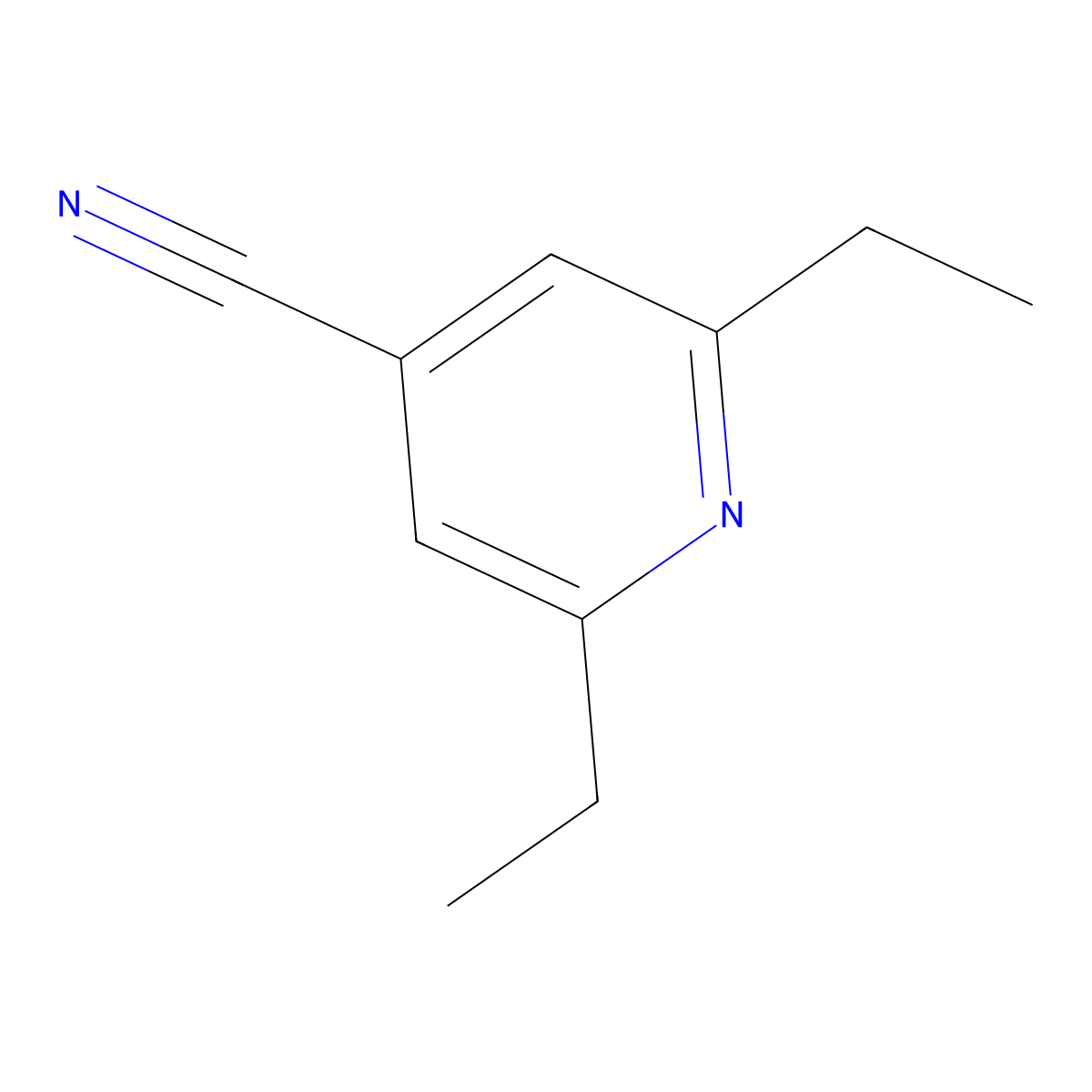2,6-Diethylisonicotinonitrile molecular structure, CAS 37581-44-5