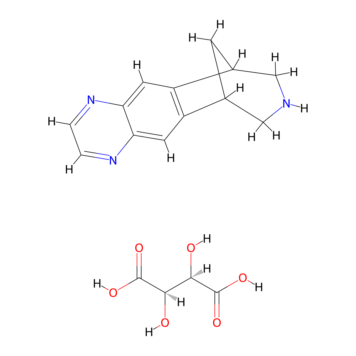 Chantix molecular structure, CAS 375815-87-5