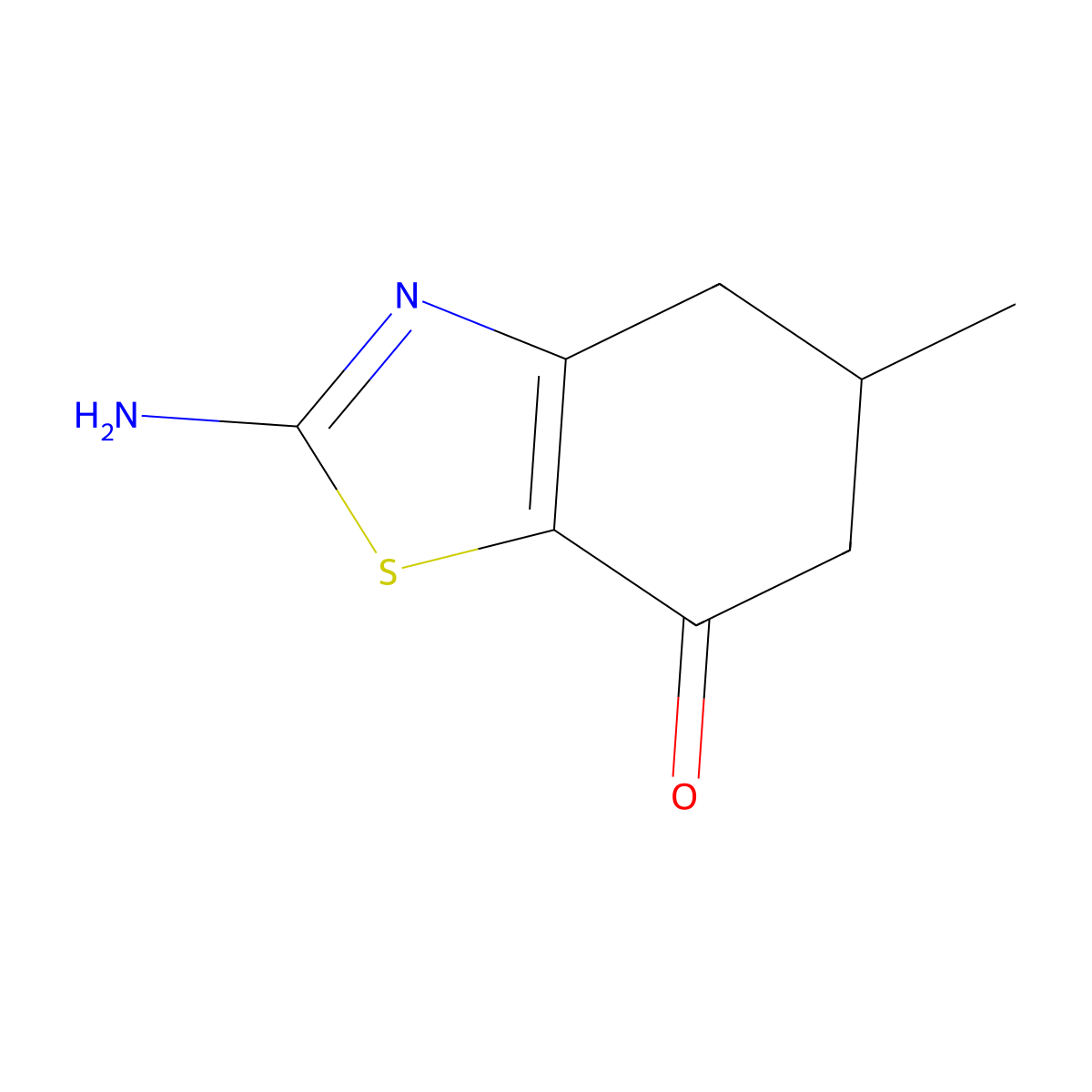 2-Amino-5-methyl-4,5,6-trihydrobenzothiazol-7-one molecular structure, CAS 375825-03-9