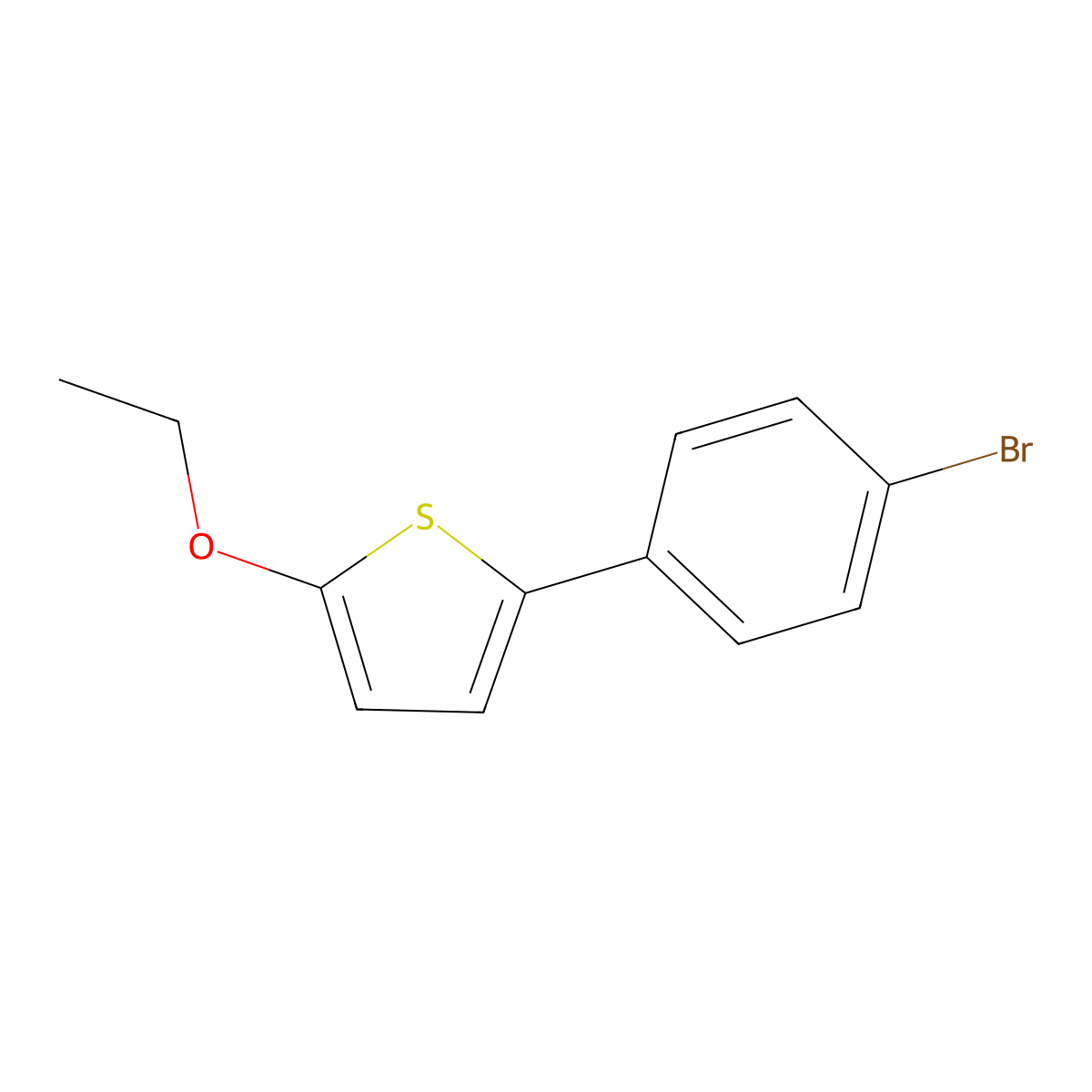 2-(4-Bromophenyl)-5-ethoxythiophene molecular structure, CAS 375826-33-8