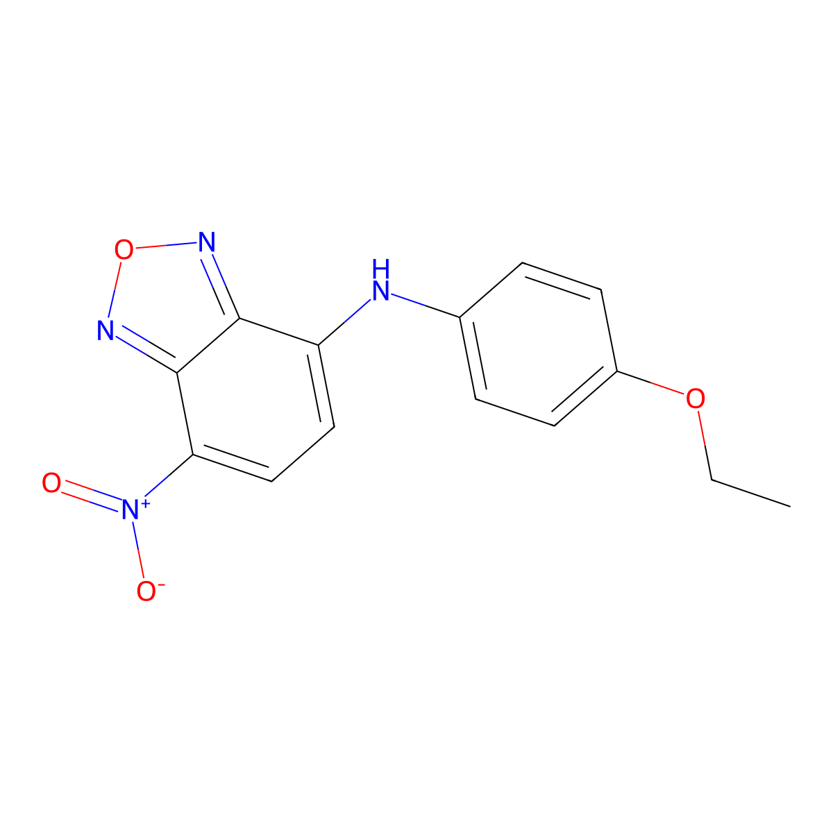 N-(4-ethoxyphenyl)-4-nitro-2,1,3-benzoxadiazol-7-amine molecular structure, CAS 375828-04-9