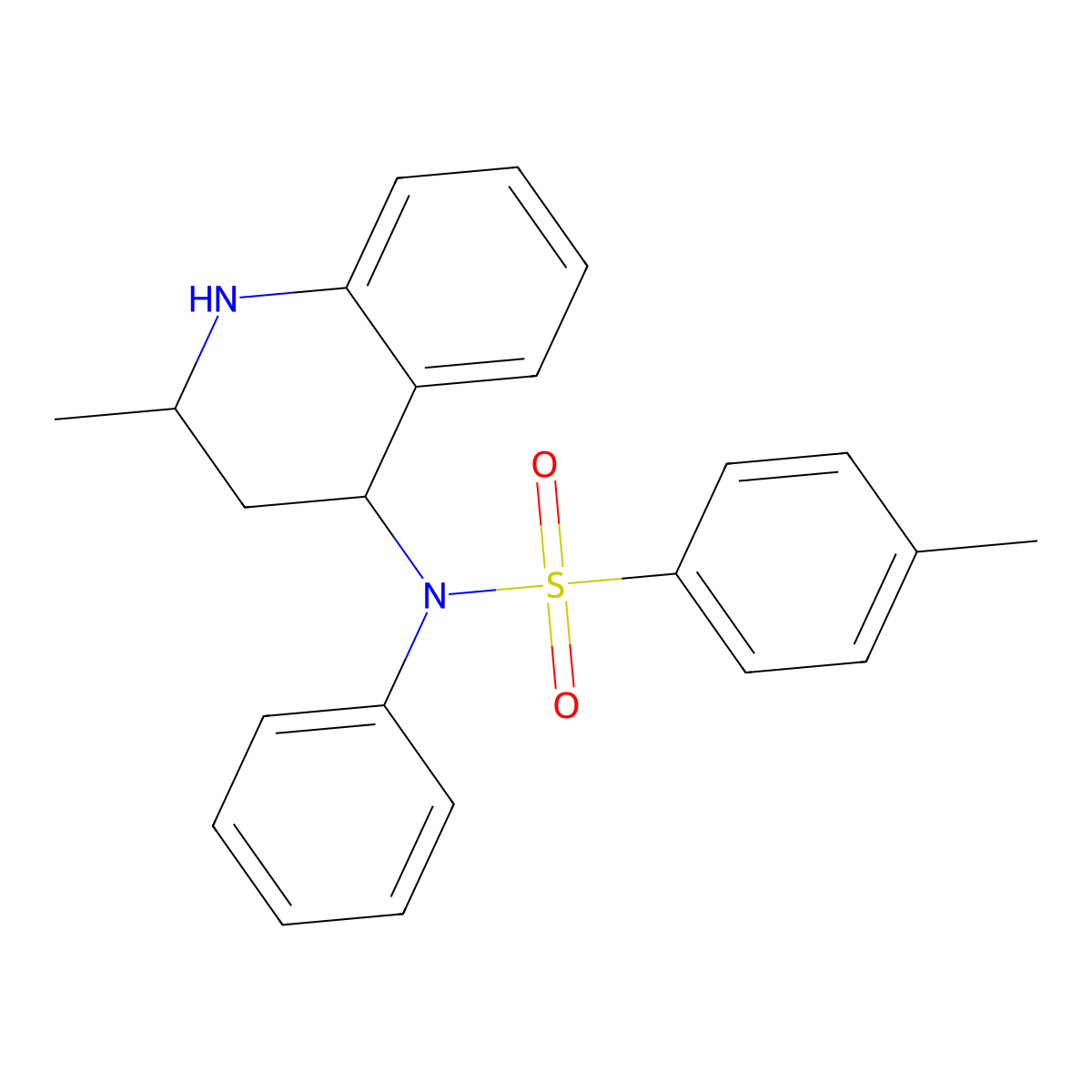 4-methyl-N-(2-methyl-1,2,3,4-tetrahydroquinolin-4-yl)-N-phenylbenzenesulfonamide molecular structure, CAS 375828-12-9