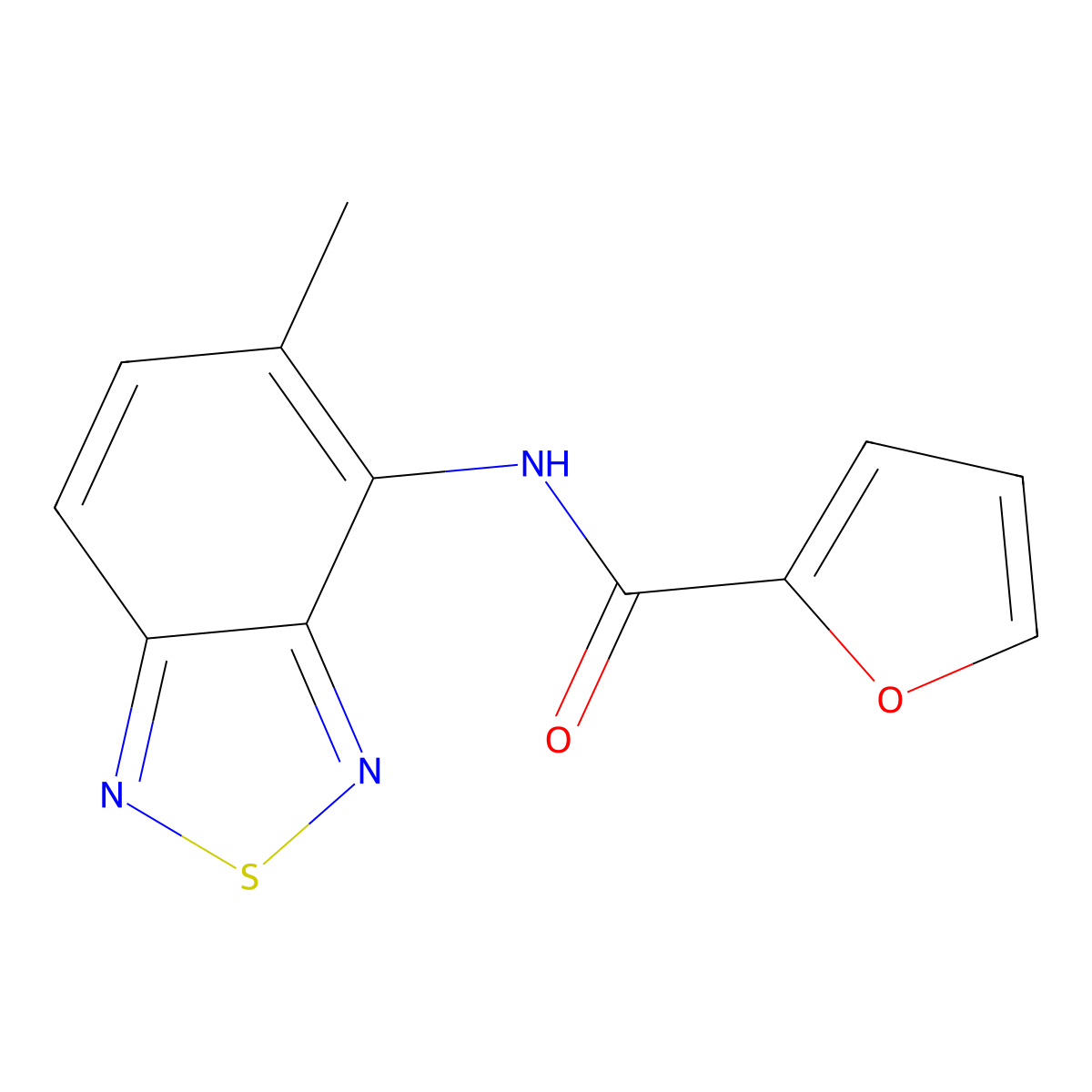 N-(5-methyl-2,1,3-benzothiadiazol-4-yl)furan-2-carboxamide molecular structure, CAS 375828-43-6