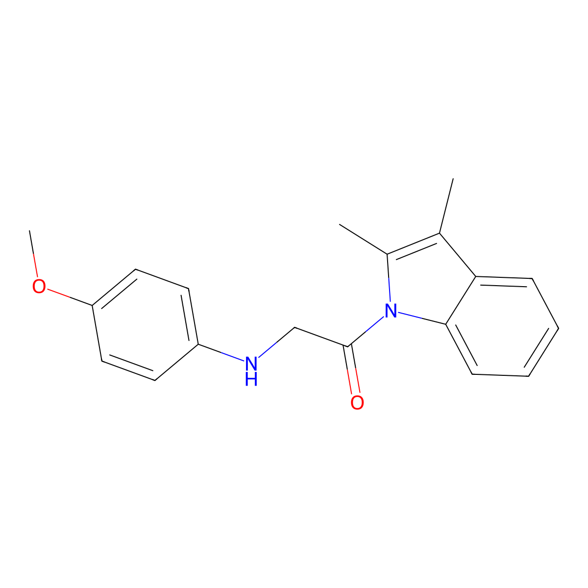 1-(2,3-Dimethylindol-1-yl)-2-(4-methoxyanilino)ethanone molecular structure, CAS 375828-88-9