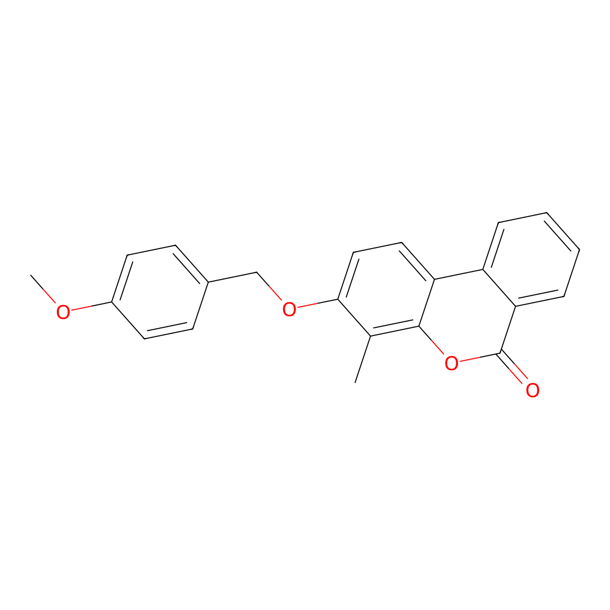 3-[(4-Methoxyphenyl)methoxy]-4-methylbenzo[c]chromen-6-one molecular structure, CAS 375829-70-2