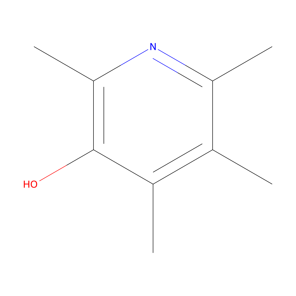 2,4,5,6-Tetramethylpyridin-3-ol molecular structure, CAS 375830-02-7
