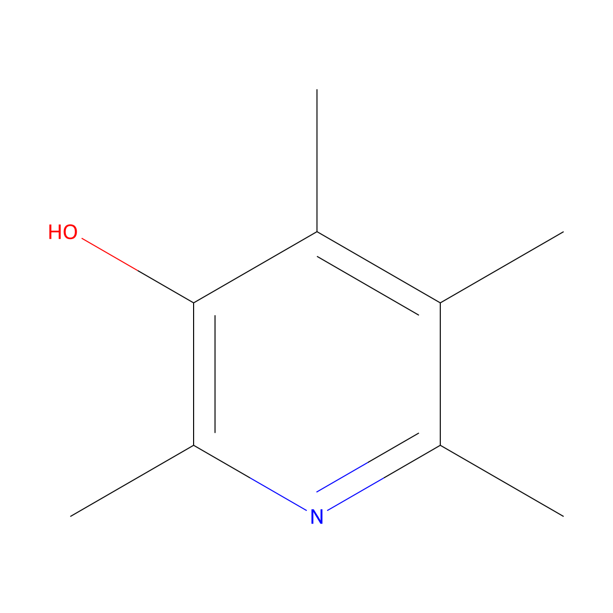 2,4,5,6-Tetramethylpyridin-3-ol molecular structure, CAS 375830-02-7