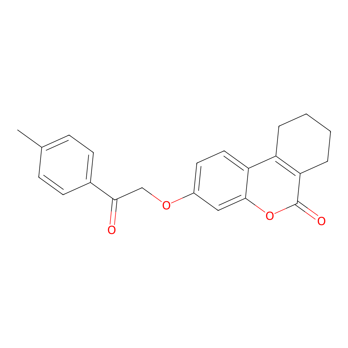 3-[2-(4-Methylphenyl)-2-oxoethoxy]-7,8,9,10-tetrahydrobenzo[c]chromen-6-one molecular structure, CAS 375831-78-0