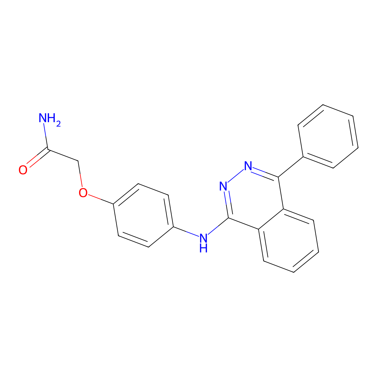 2-{4-[(4-Phenylphthalazin-1-yl)amino]phenoxy}acetamide molecular structure, CAS 375832-06-7