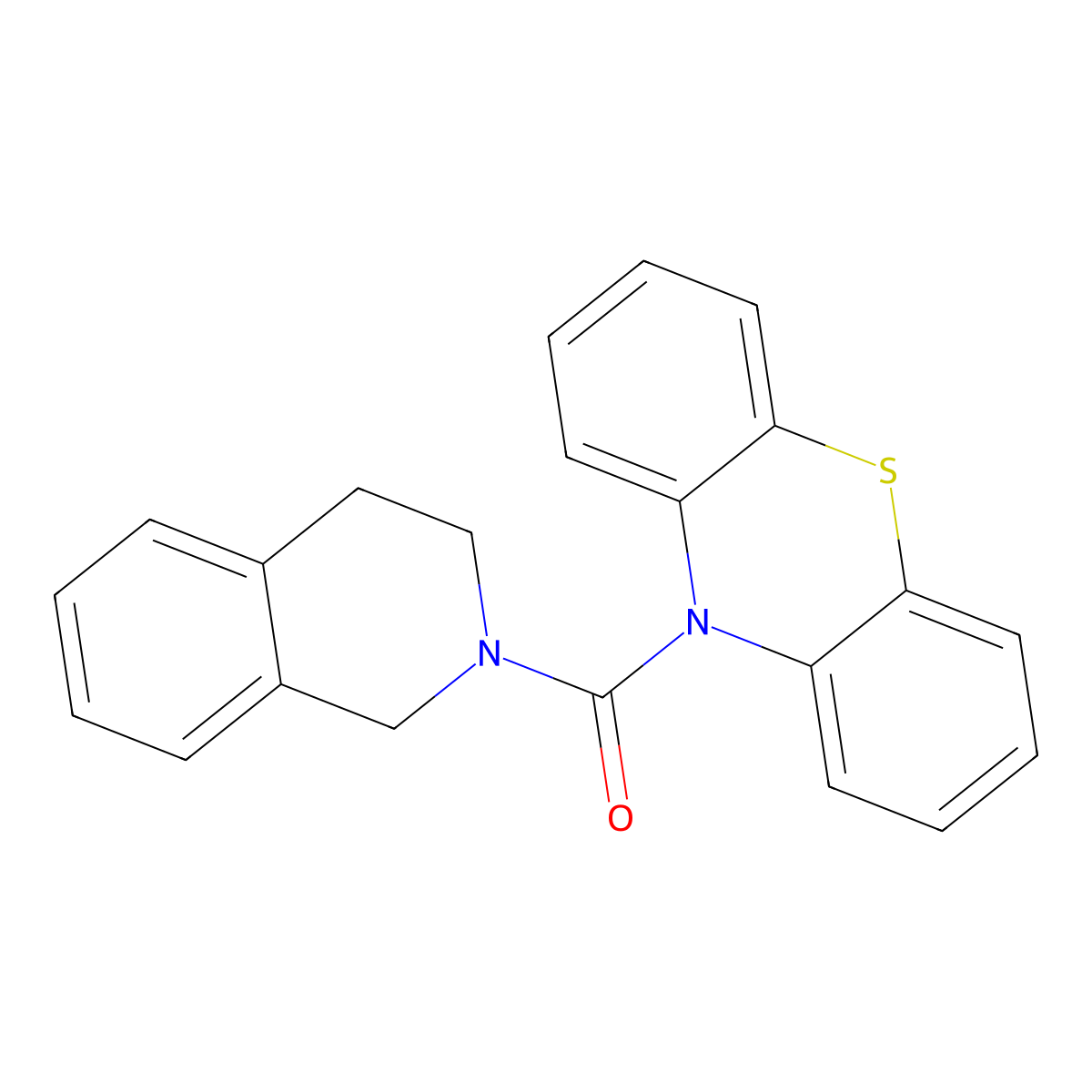 3,4-dihydro-1H-isoquinolin-2-yl(phenothiazin-10-yl)methanone molecular structure, CAS 375833-09-3