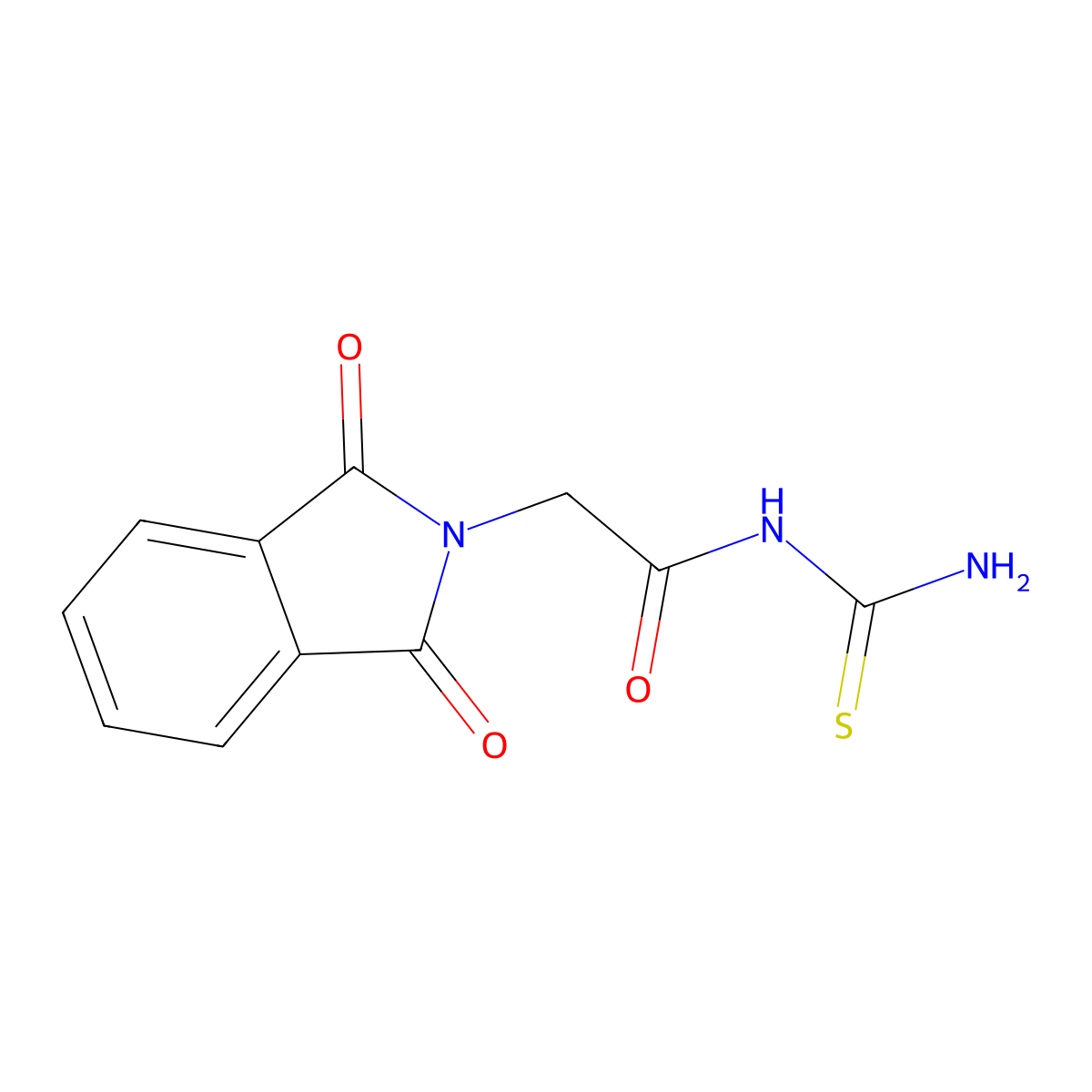 N-carbamothioyl-2-(1,3-dioxoisoindol-2-yl)acetamide molecular structure, CAS 375833-31-1