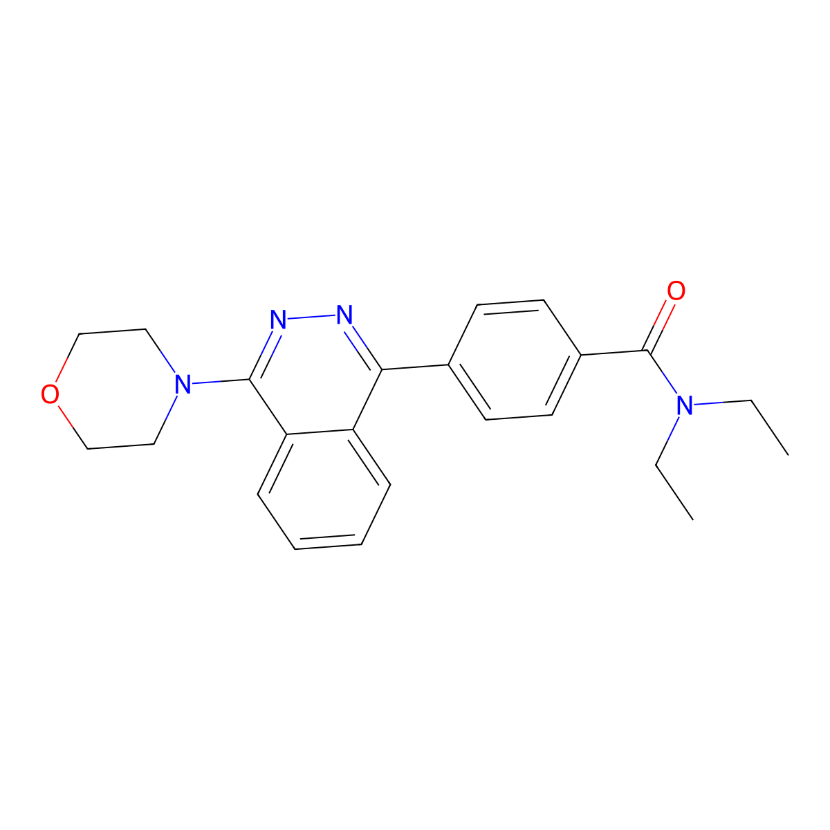 N,N-diethyl-4-[4-(morpholin-4-yl)phthalazin-1-yl]benzamide molecular structure, CAS 375833-42-4