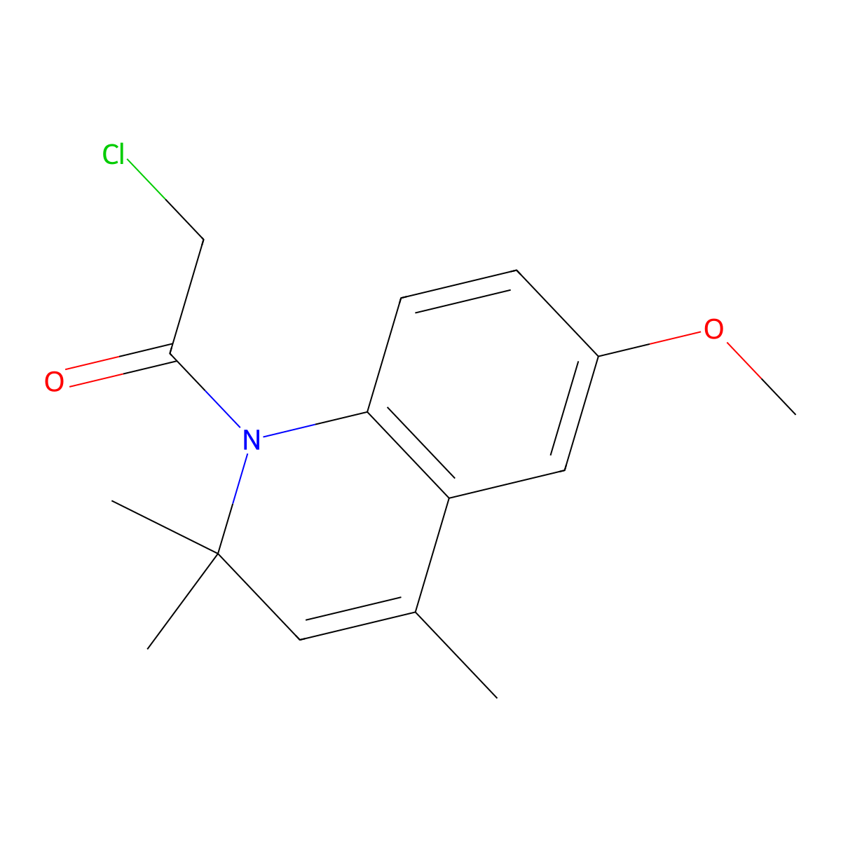 2-Chloro-1-(6-methoxy-2,2,4-trimethyl-2H-quinolin-1-yl)-ethanone molecular structure, CAS 375833-63-9