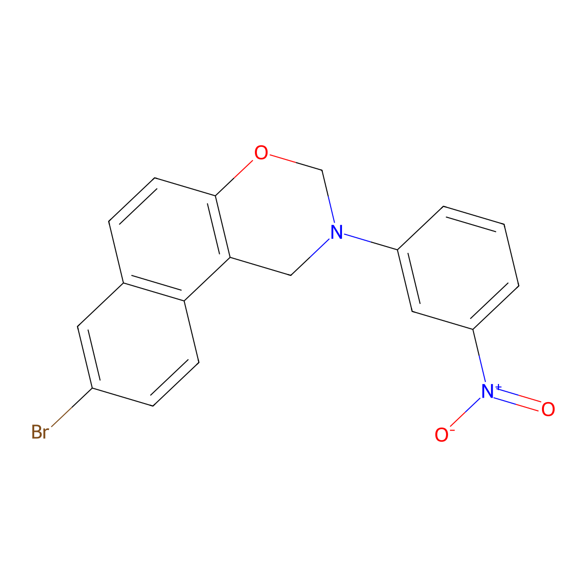 8-Bromo-2-(3-nitrophenyl)-1,3-dihydrobenzo[f][1,3]benzoxazine molecular structure, CAS 375834-11-0