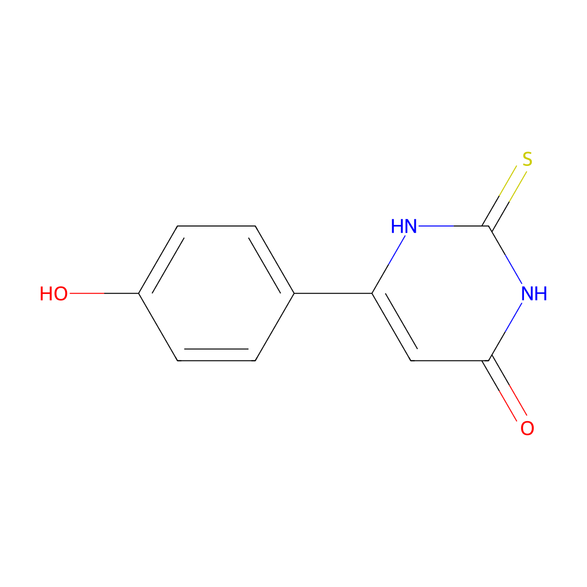 6-(4-hydroxyphenyl)-2-thioxo-2,3-dihydro-4(1H)-pyrimidinone molecular structure, CAS 375834-47-2