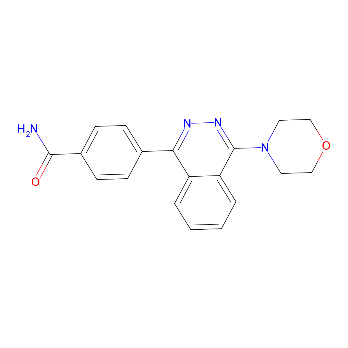 4-(4-Morpholin-4-ylphthalazin-1-yl)benzamide molecular structure, CAS 375836-12-7