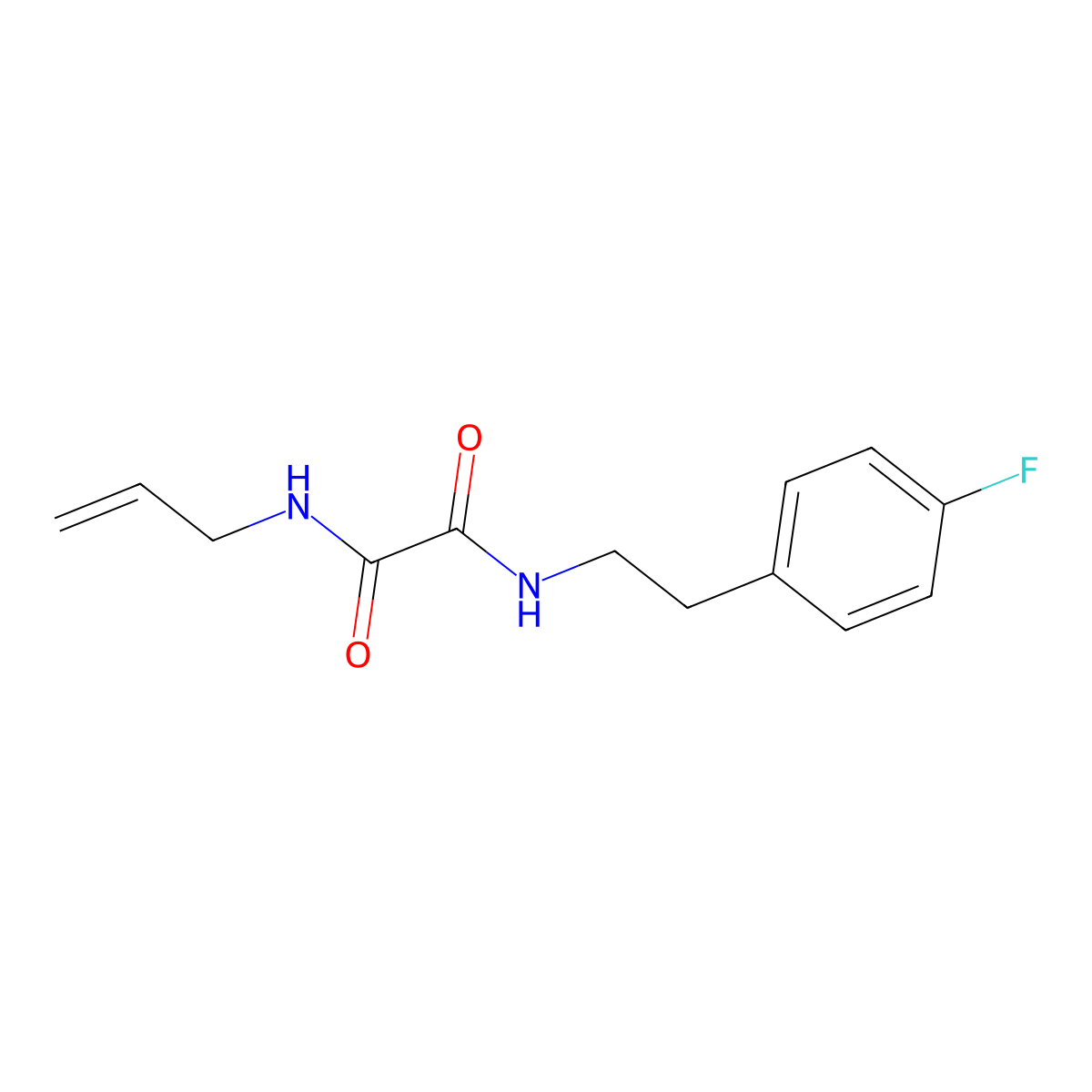 N-[2-(4-fluorophenyl)ethyl]-N'-prop-2-enyloxamide molecular structure, CAS 375836-38-7