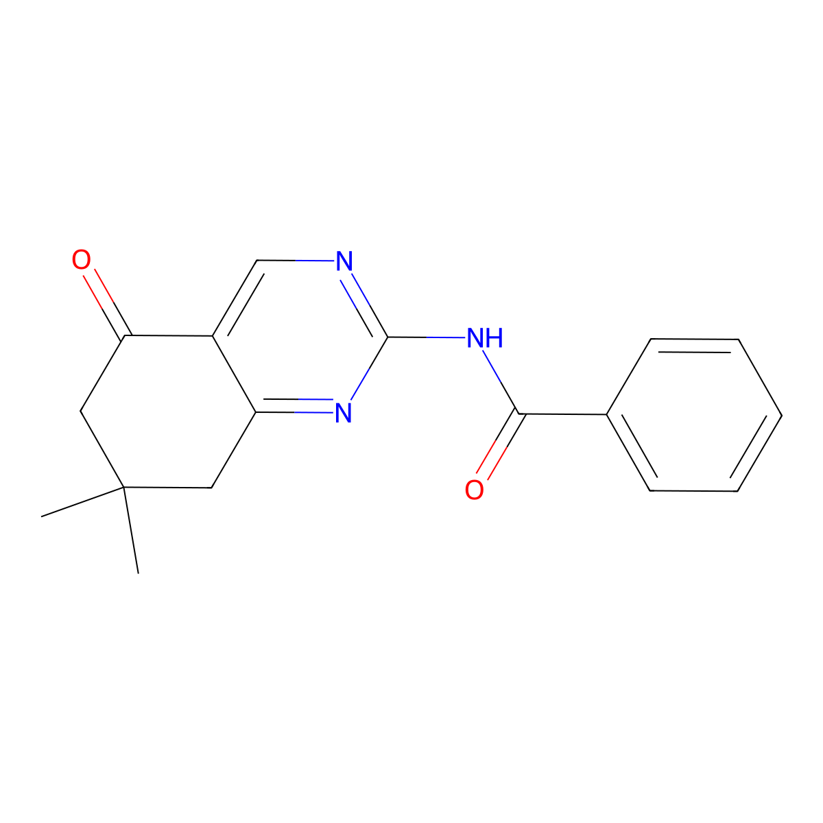 N-(7,7-dimethyl-5-oxo-6,8-dihydroquinazolin-2-yl)benzamide molecular structure, CAS 375836-77-4