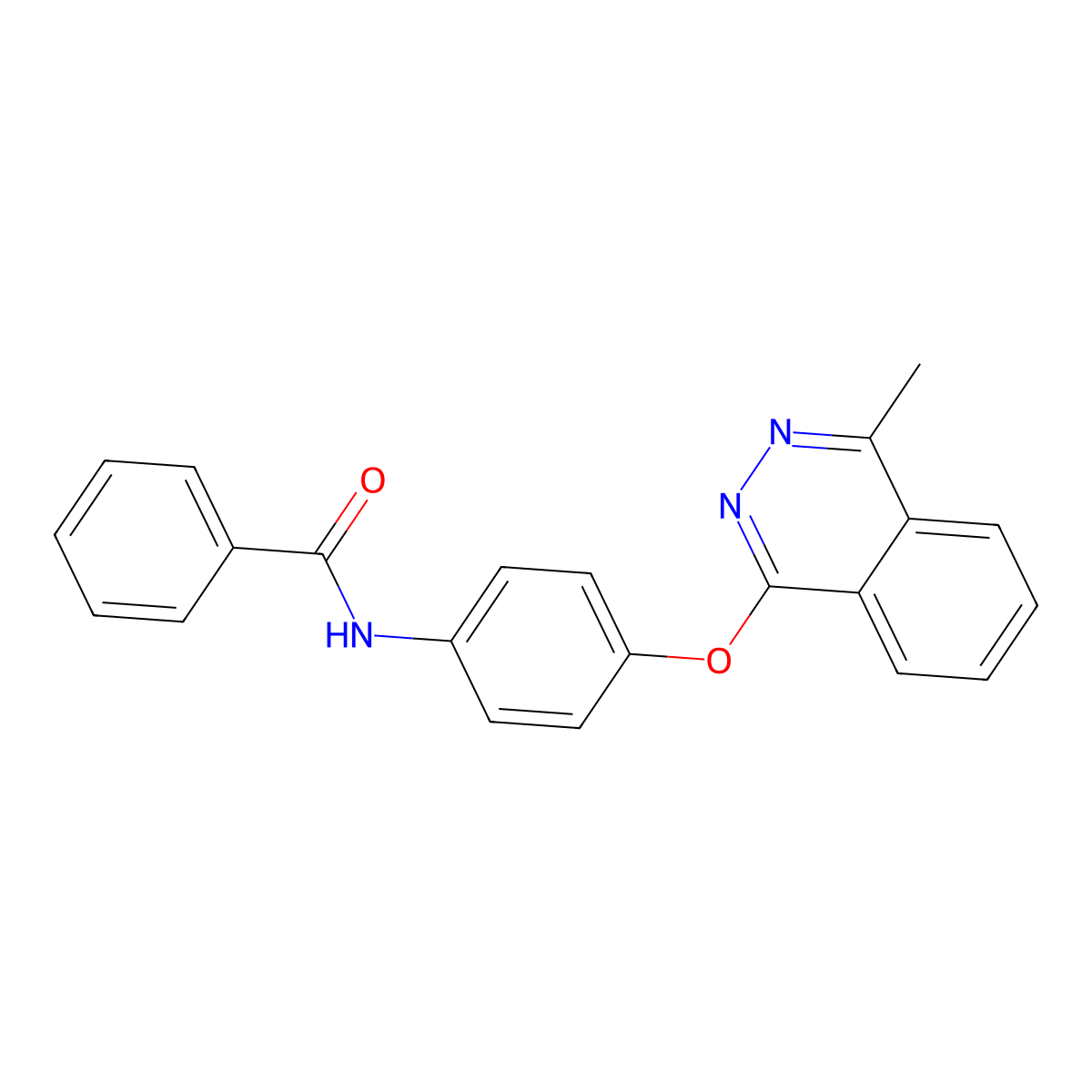 N-[4-(4-methylphthalazin-1-yl)oxyphenyl]benzamide molecular structure, CAS 375838-56-5