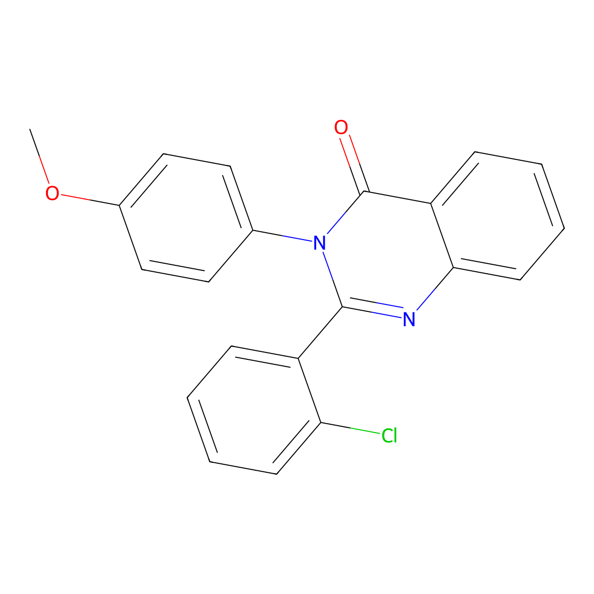 2-(2-Chlorophenyl)-3-(4-methoxyphenyl)quinazolin-4-one molecular structure, CAS 375839-15-9