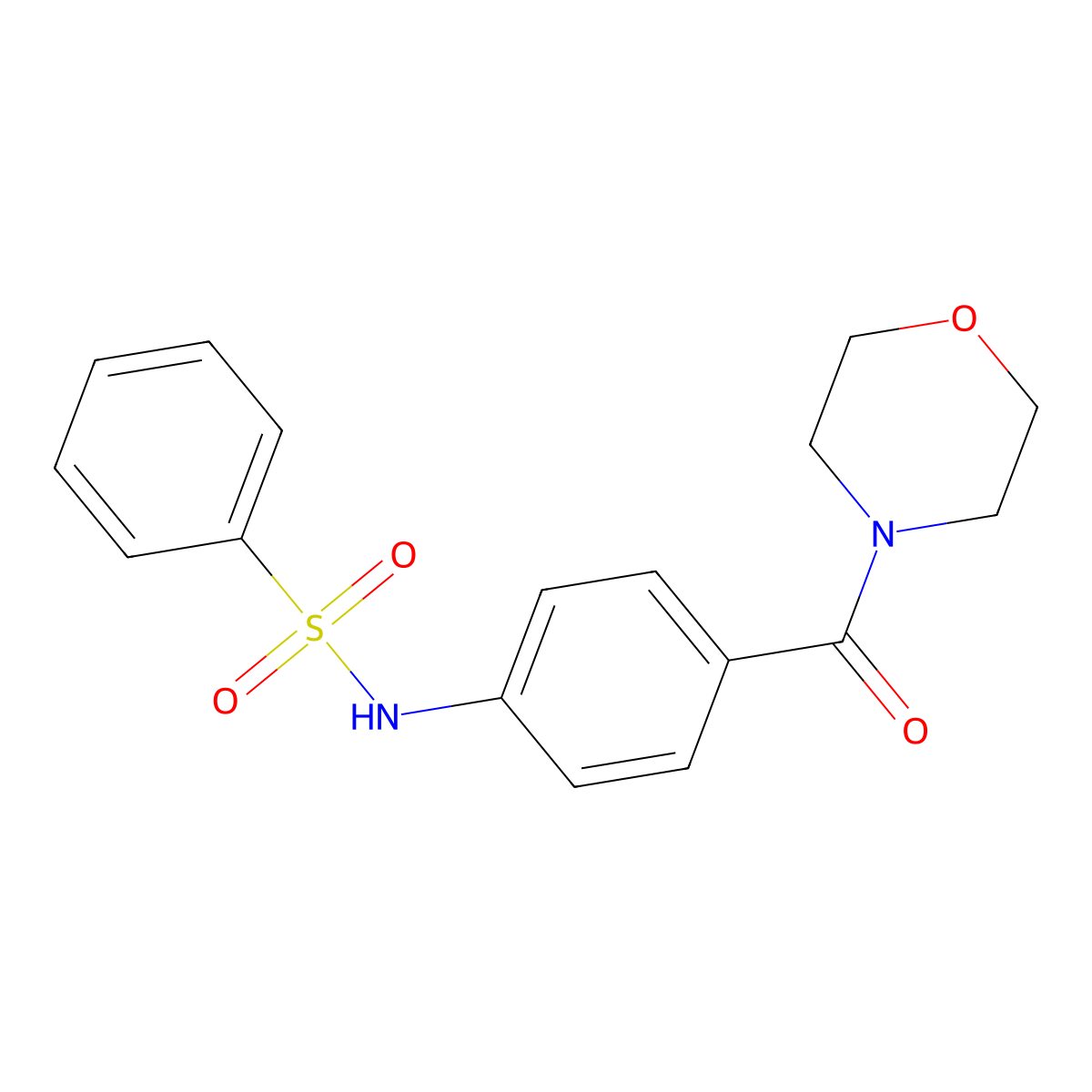 N-[4-(morpholine-4-carbonyl)phenyl]benzenesulfonamide molecular structure, CAS 375839-33-1