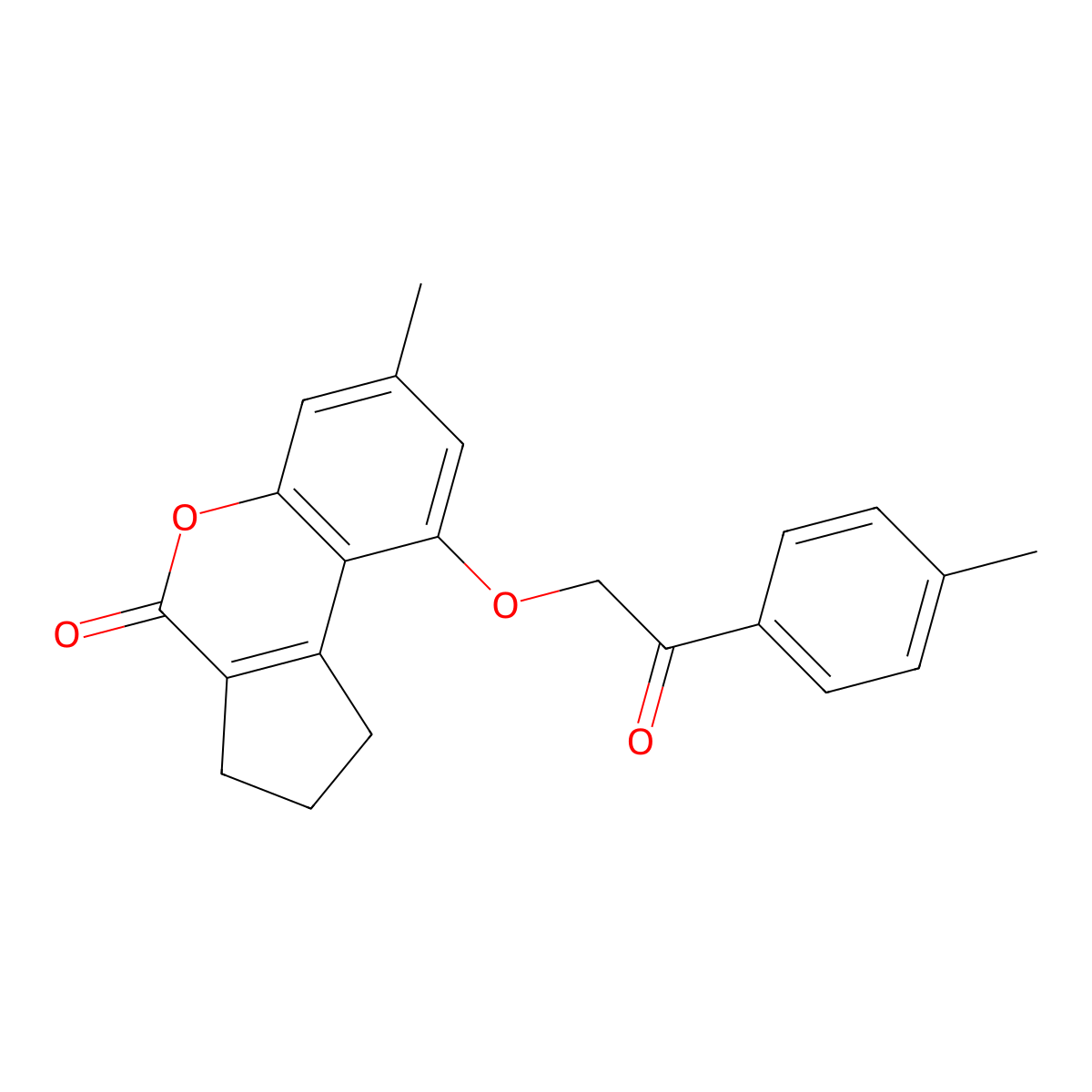 7-methyl-9-[2-(4-methylphenyl)-2-oxoethoxy]-2,3-dihydro-1H-cyclopenta[c]chromen-4-one molecular structure, CAS 375839-57-9