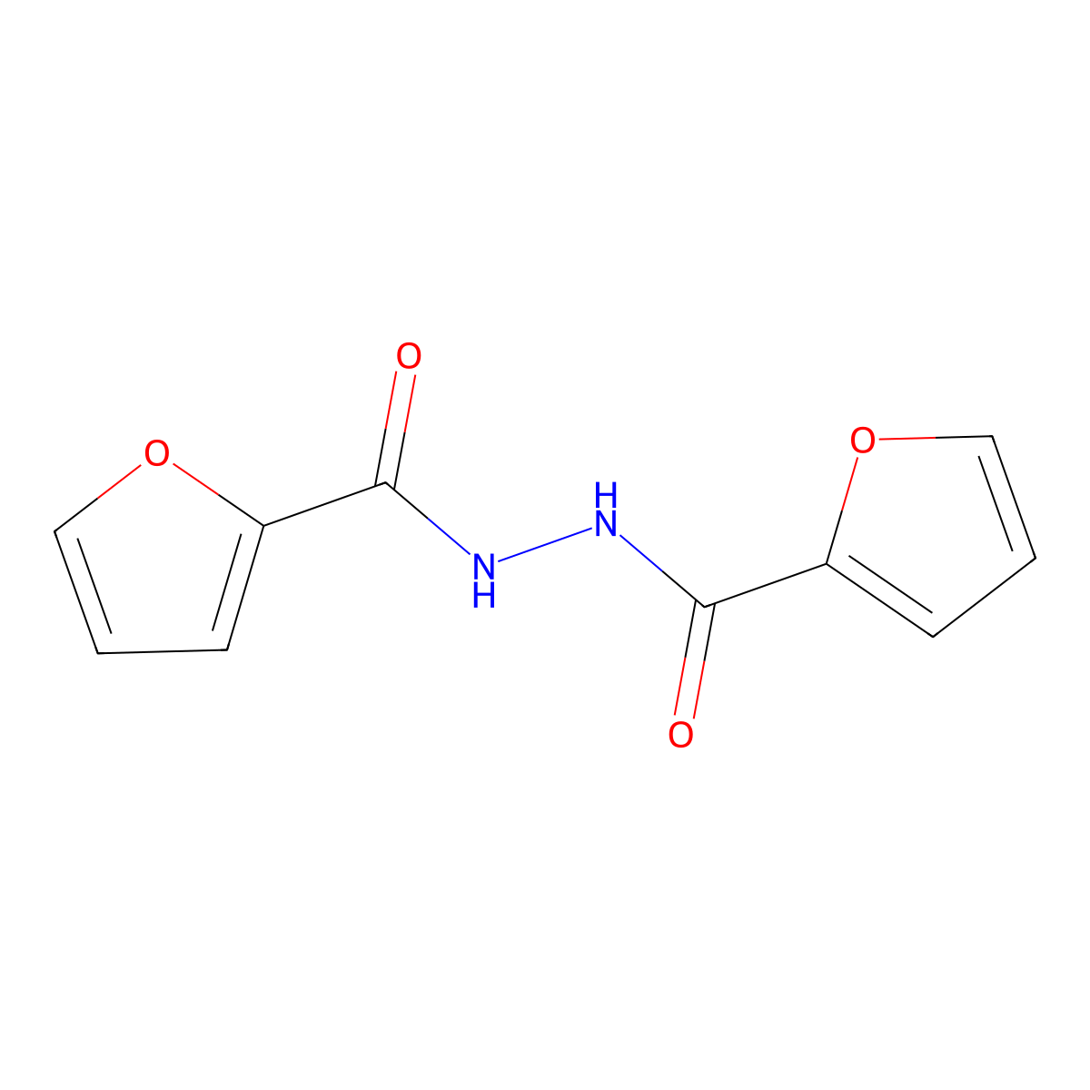 N'-(furan-2-carbonyl)furan-2-carbohydrazide molecular structure, CAS 37584-84-2