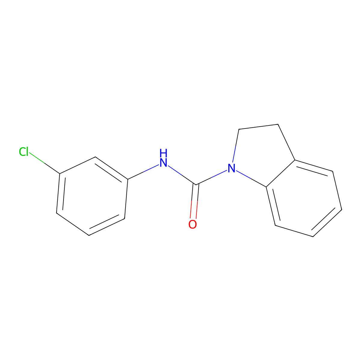 N-(3-chlorophenyl)indoline-1-carboxamide molecular structure, CAS 375841-74-0