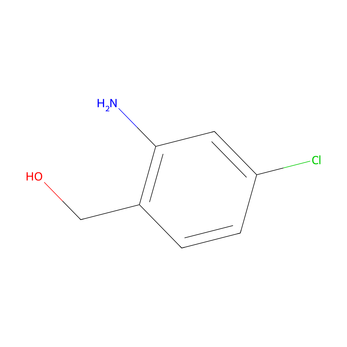 (2-Amino-4-chlorophenyl)methanol molecular structure, CAS 37585-16-3