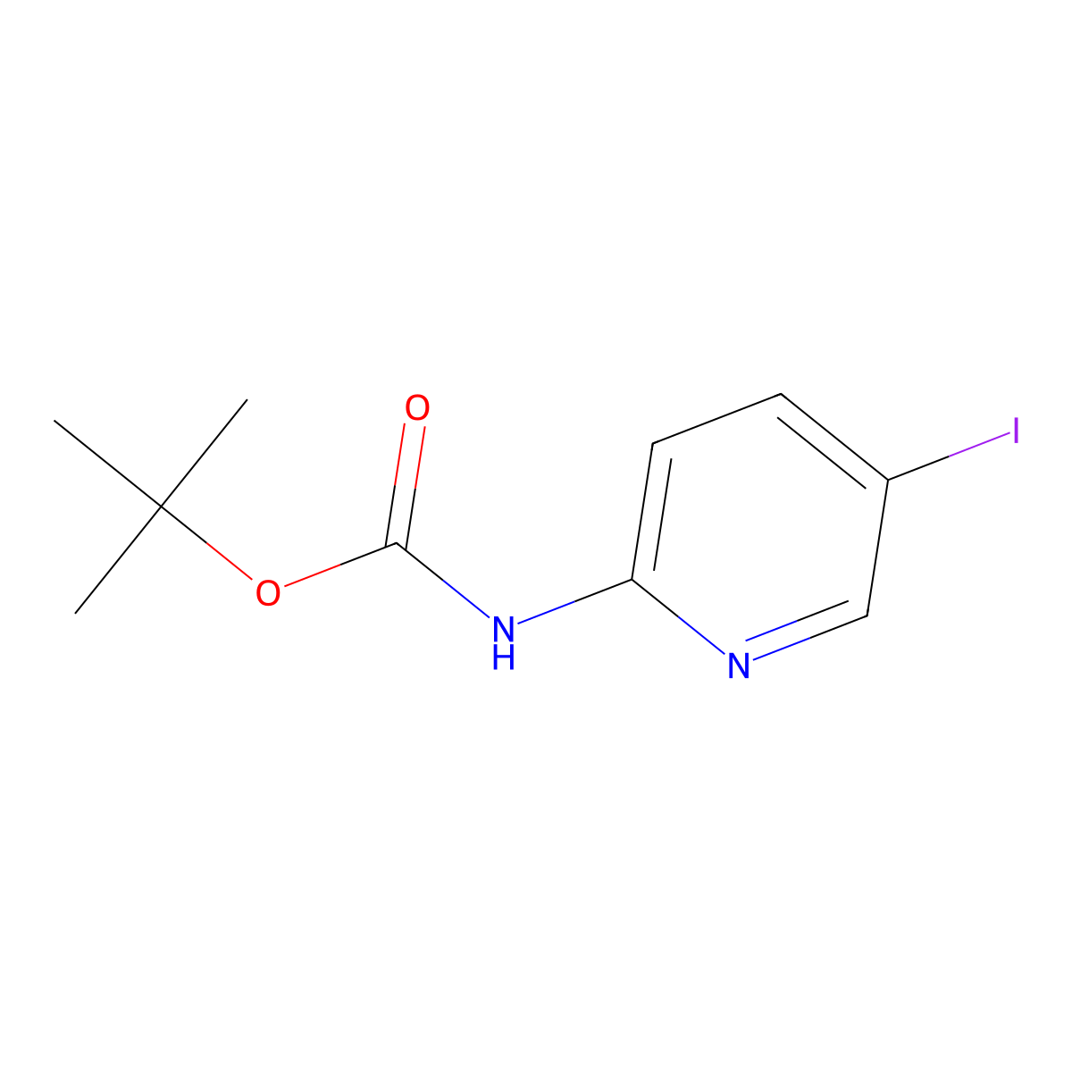 tert-Butyl (5-iodopyridin-2-yl)carbamate molecular structure, CAS 375853-79-5