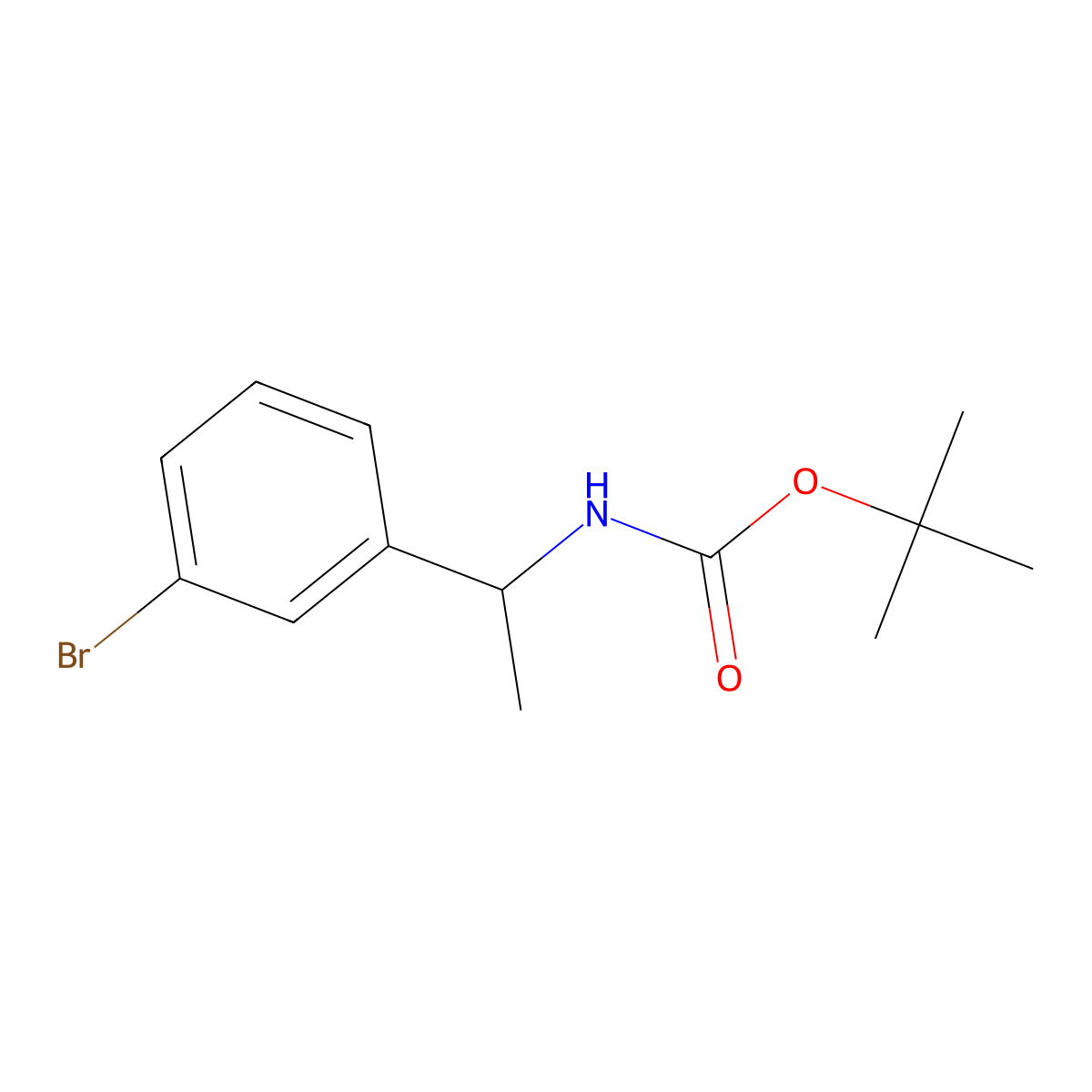 tert-Butyl (1-(3-bromophenyl)ethyl)carbamate molecular structure, CAS 375853-98-8