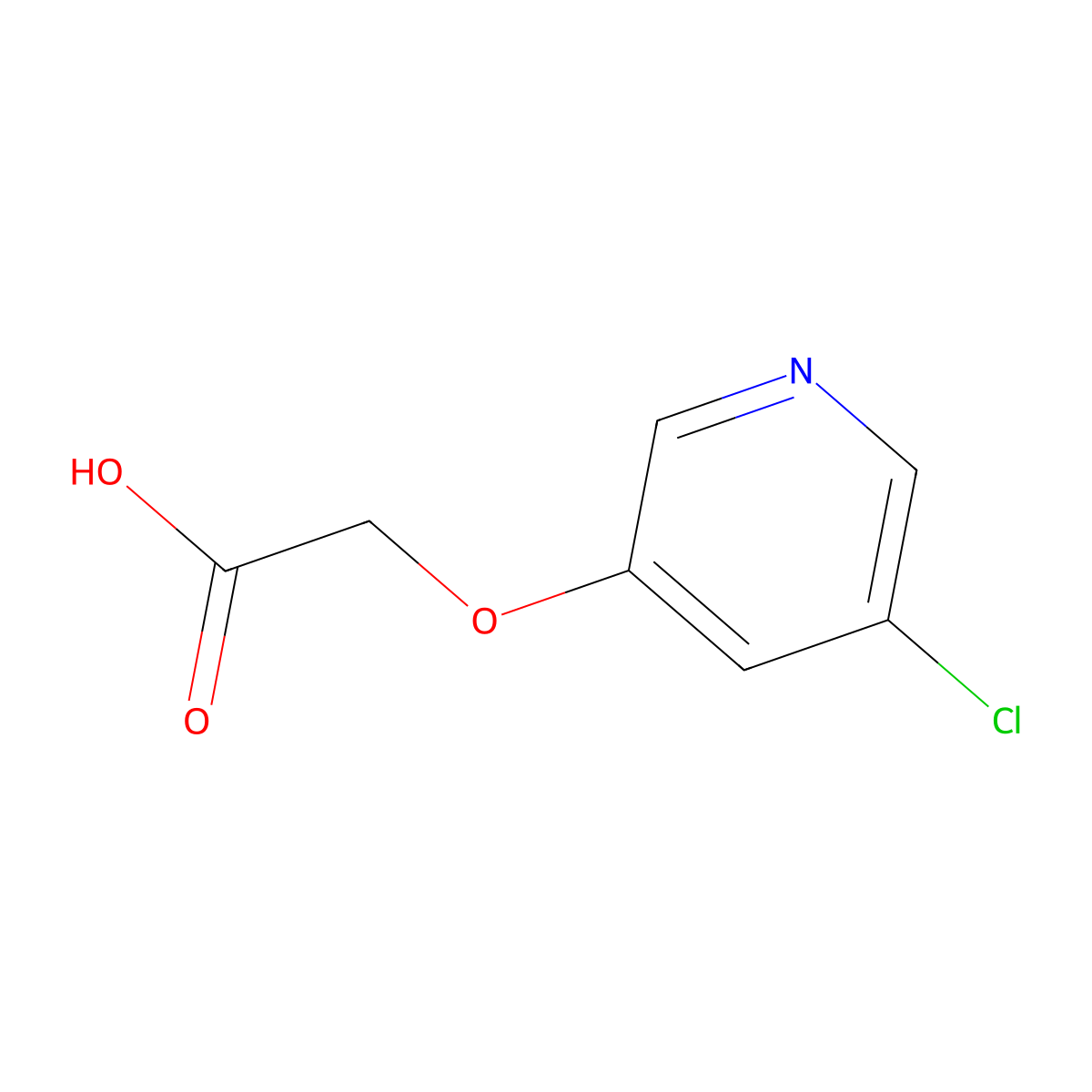 2-[(5-Chloropyridin-3-yl)oxy]acetic acid molecular structure, CAS 375854-68-5