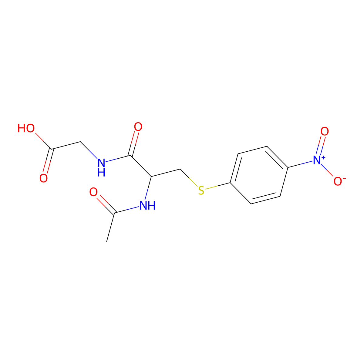 N-Acetyl-S-(4-nitrophenyl)cysteinylglycine molecular structure, CAS 375855-09-7