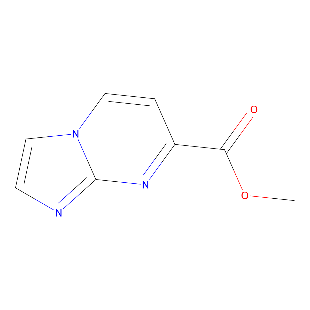 Methyl imidazo[1,2-A]pyrimidine-7-carboxylate molecular structure, CAS 375857-87-7