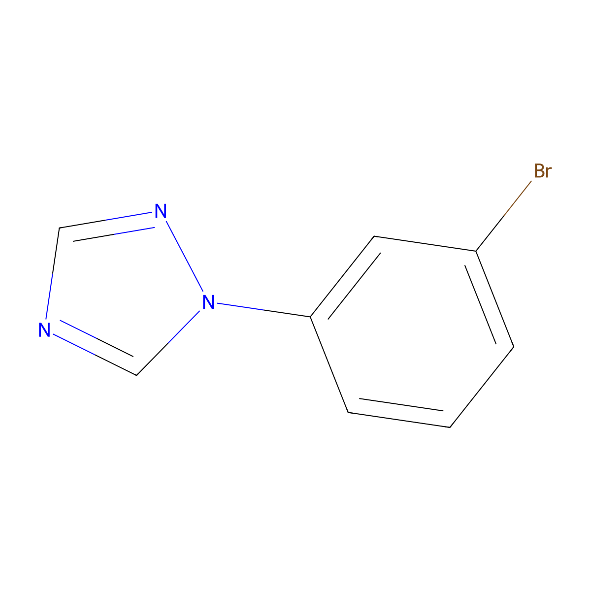 1-(3-bromophenyl)-1H-1,2,4-triazole molecular structure, CAS 375857-96-8