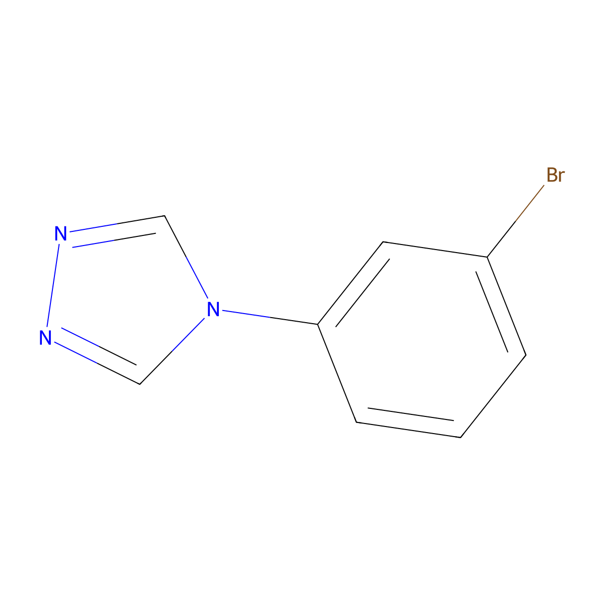 4-(3-Bromophenyl)-4H-1,2,4-triazole molecular structure, CAS 375858-05-2