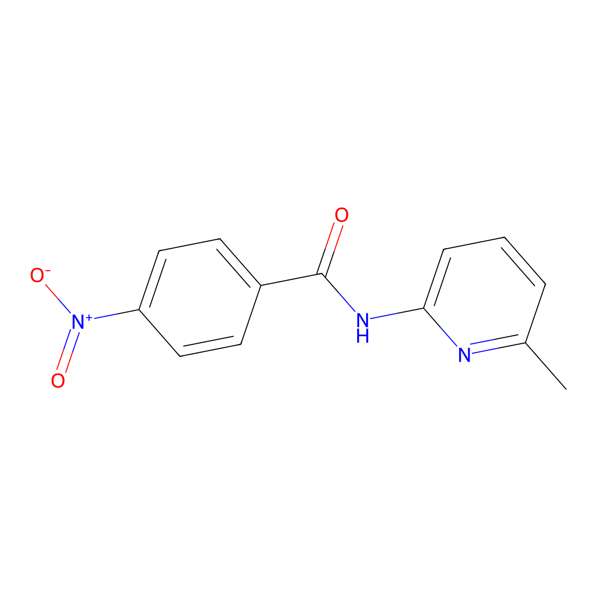 Benzamide, N-(2-methyl-6-pyridyl)-p-nitro- molecular structure, CAS 37586-00-8