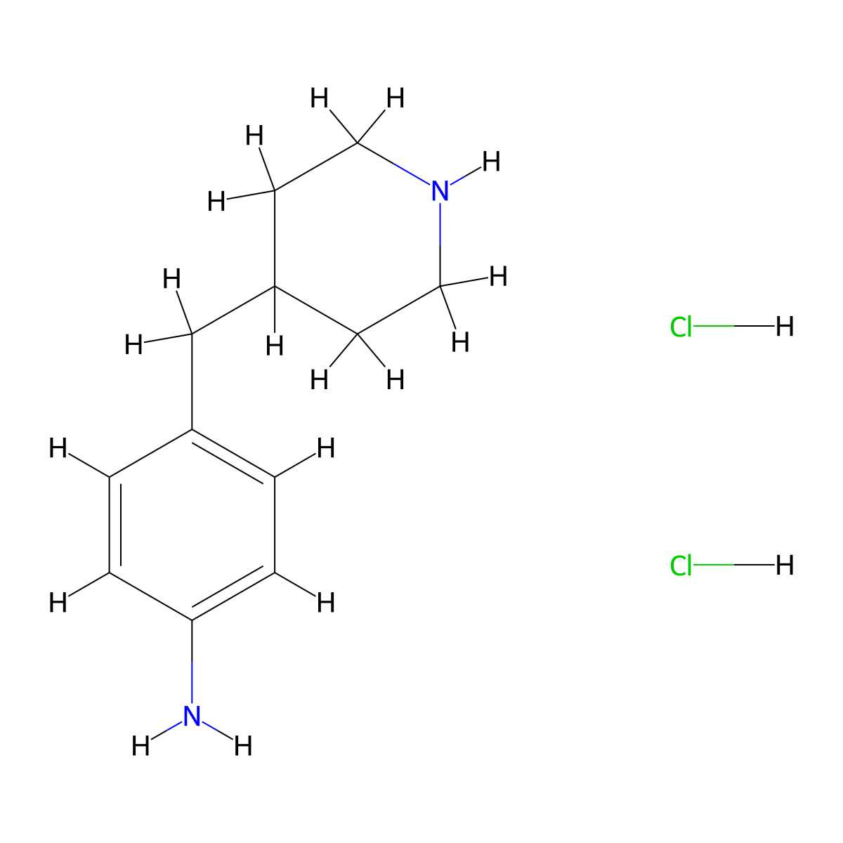 4-[(Piperidin-4-yl)methyl]aniline dihydrochloride molecular structure, CAS 37586-21-3