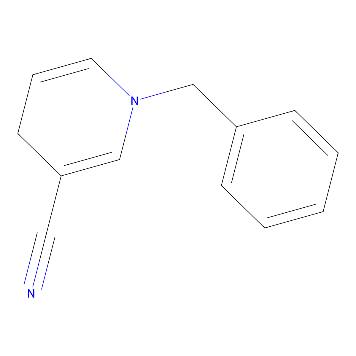 1-Benzyl-1,4-dihydropyridine-3-carbonitrile molecular structure, CAS 37589-77-8