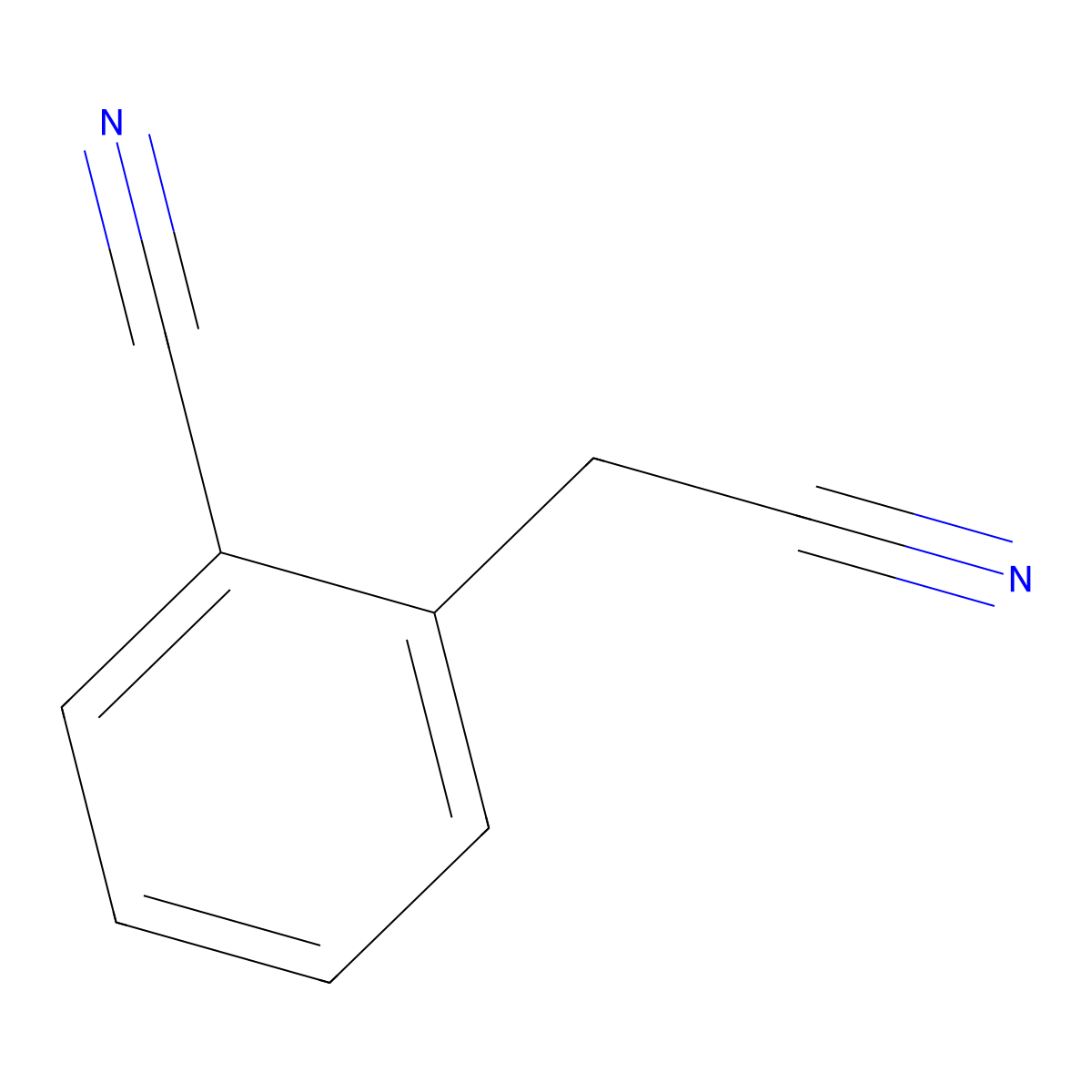2-Cyanobenzeneacetonitrile molecular structure, CAS 3759-28-2