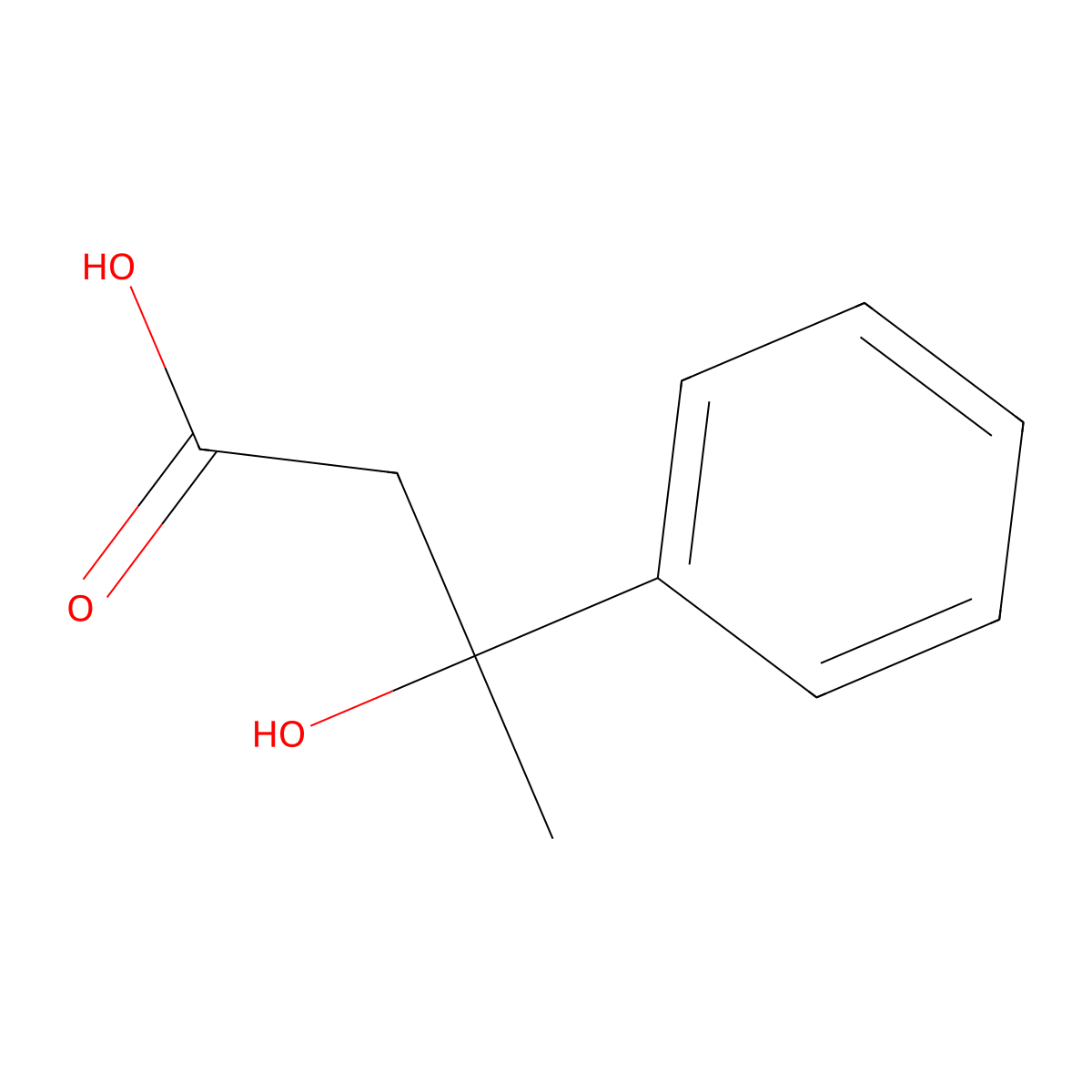 3-Hydroxy-3-phenylbutanoic acid molecular structure, CAS 3759-31-7