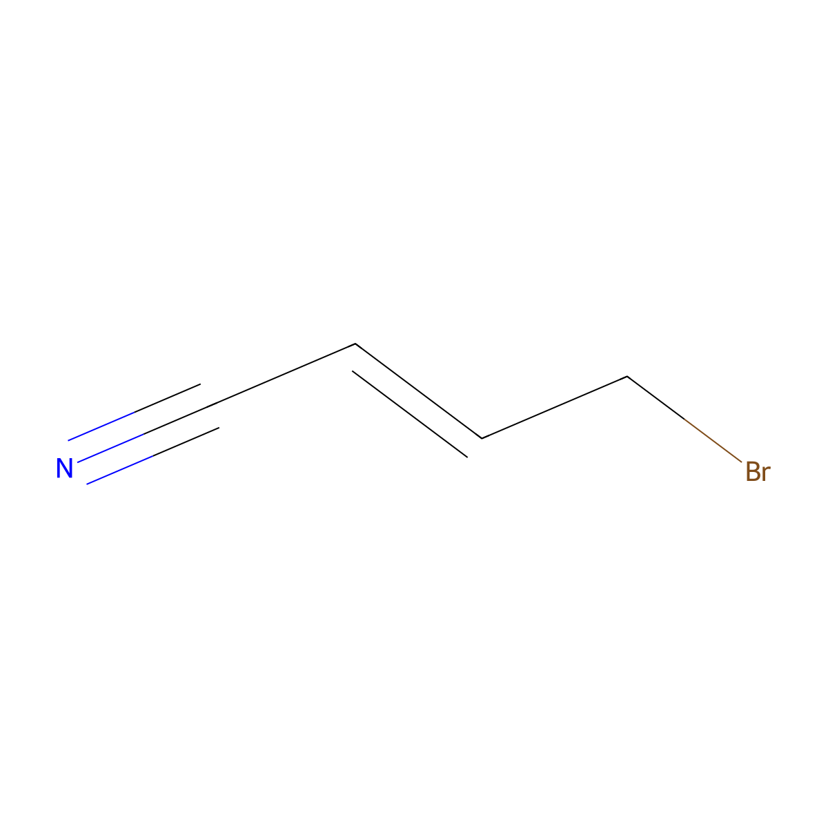 (2E)-4-bromobut-2-enenitrile molecular structure, CAS 37590-23-1